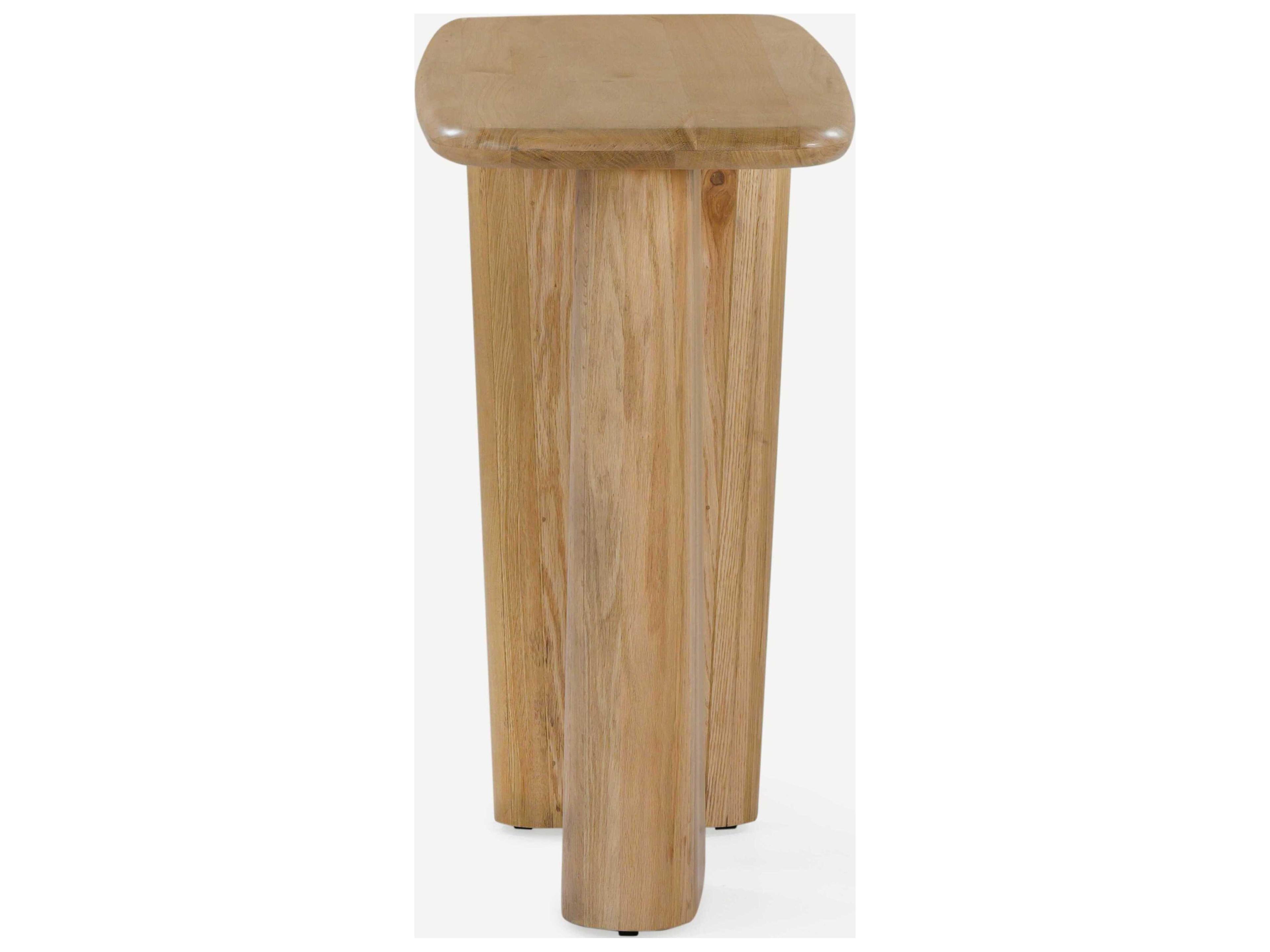 Union Home Laurel Rectangular Wood Natural Console Table