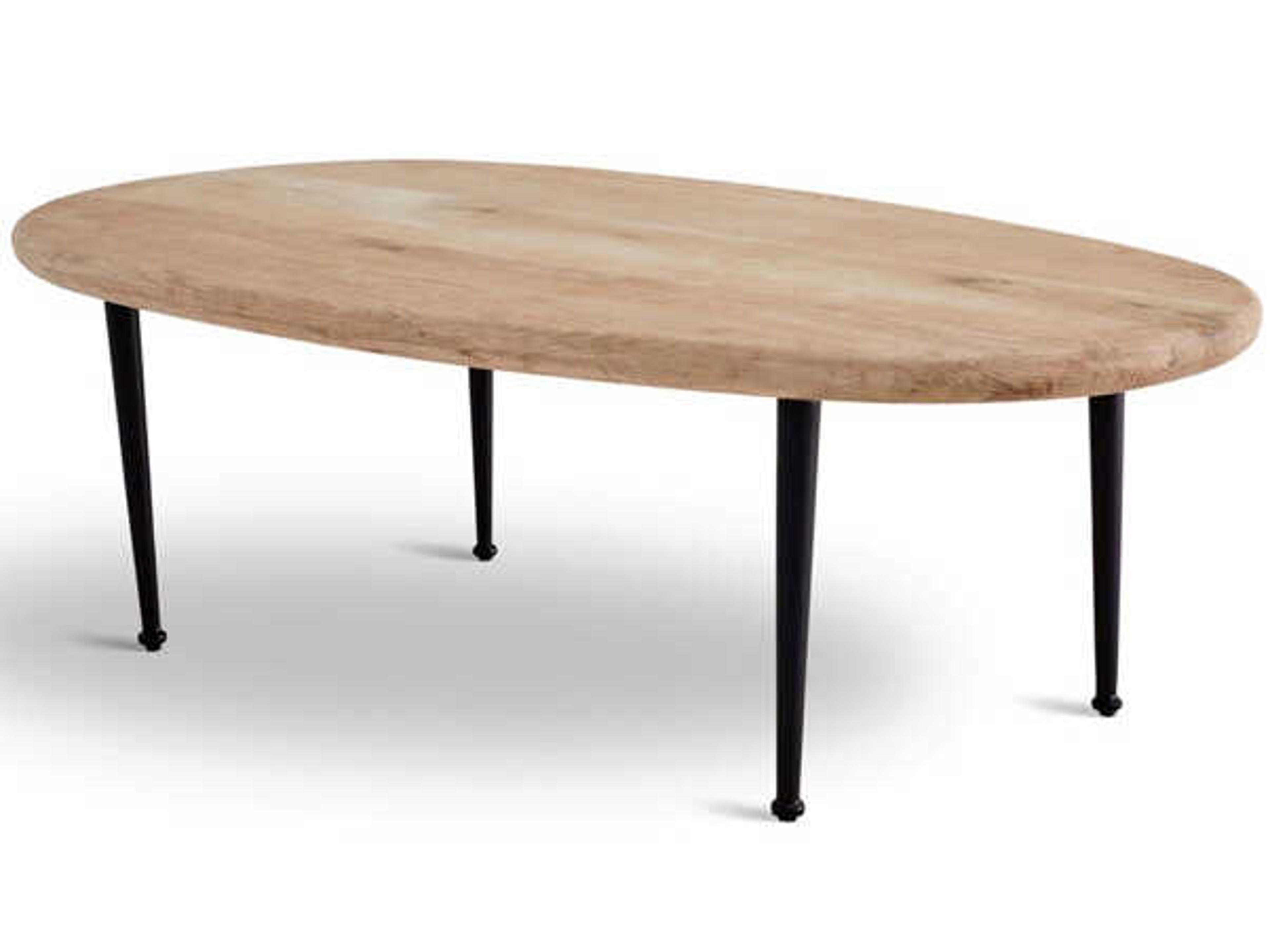 Taper Oval Wood Charcoal Black Coffee Table