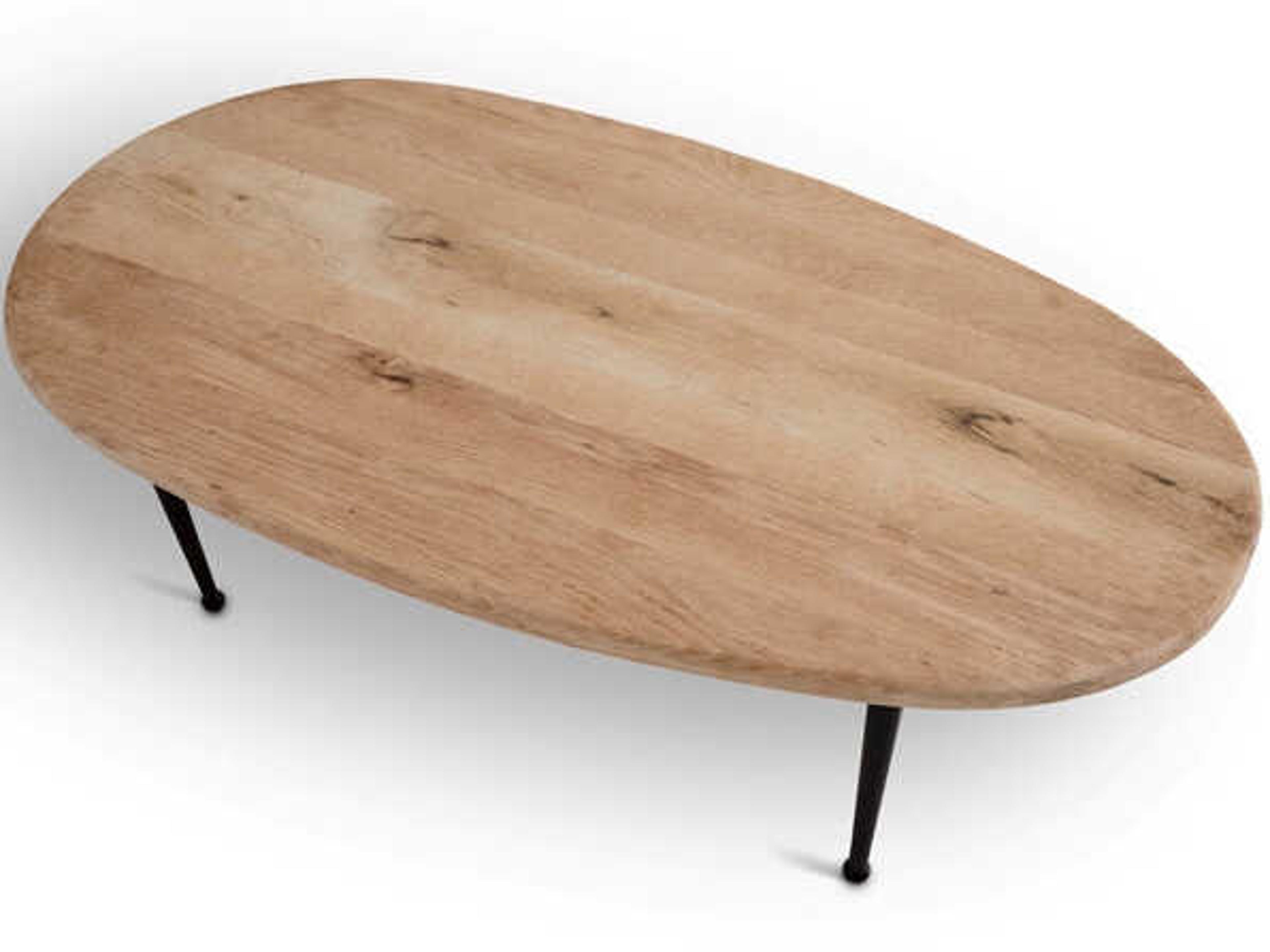 Union Home Taper Oval Wood Charcoal Black Coffee Table