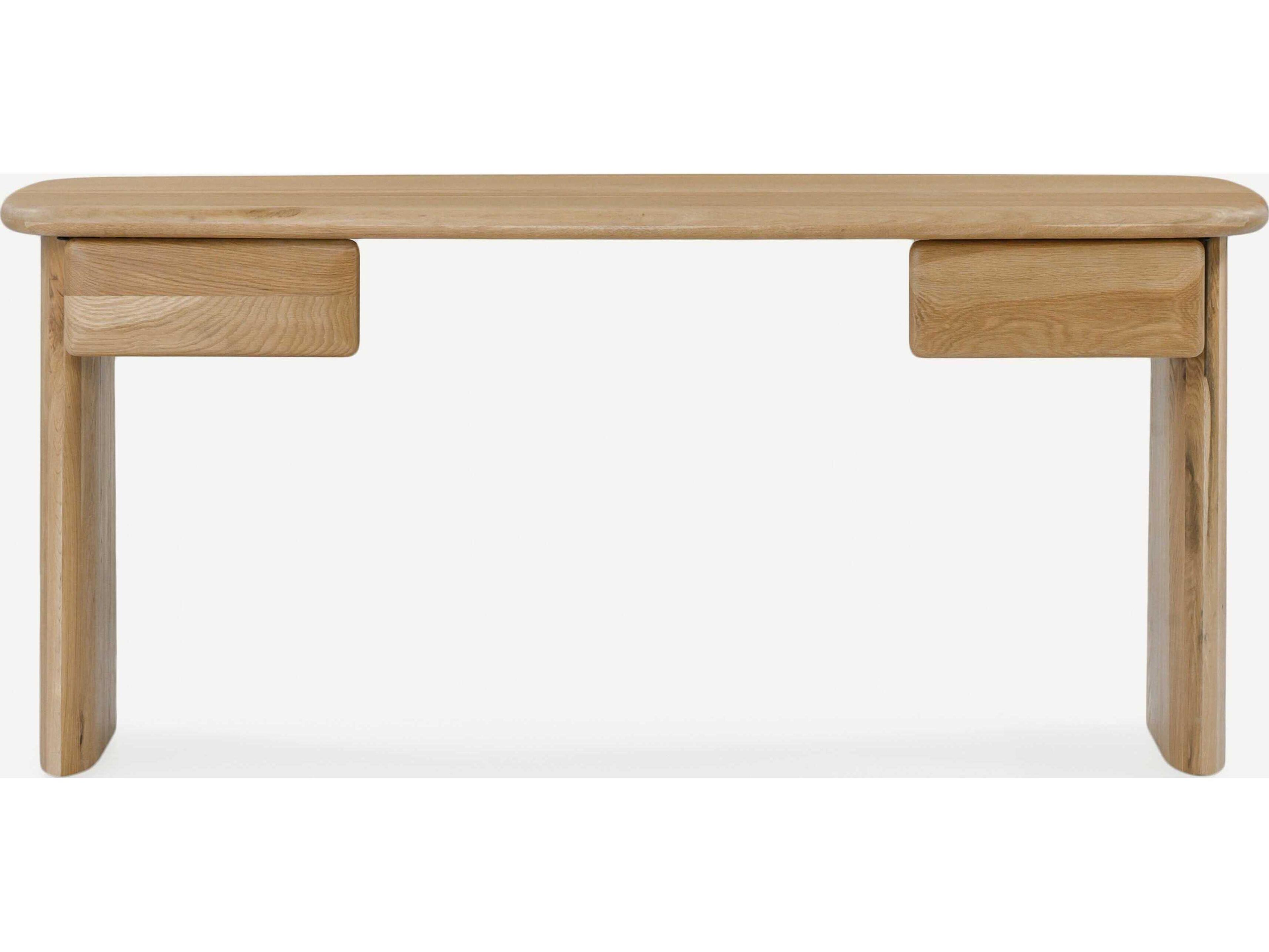 Union Home Laurel Natural Oak Wood Writing Desk