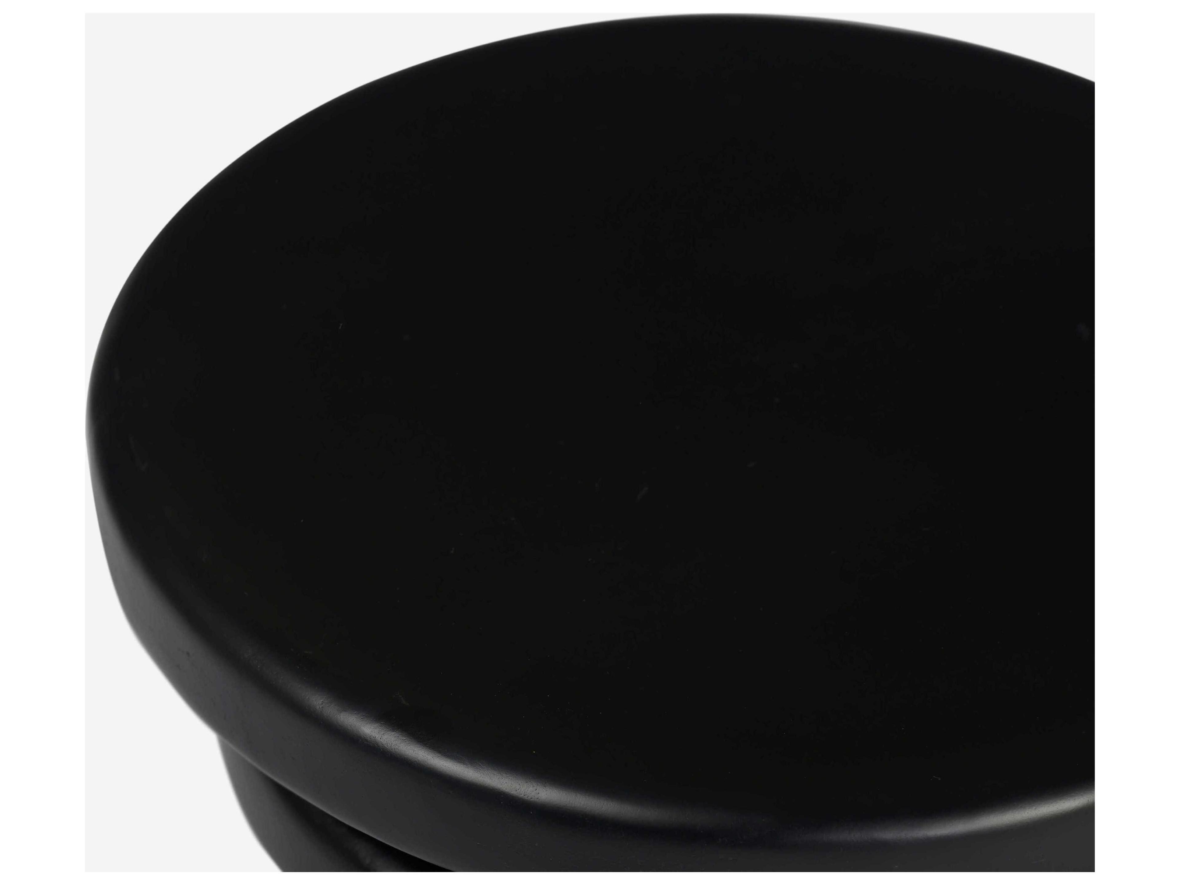 Union Home Strata Round Wood Charcoal End Table