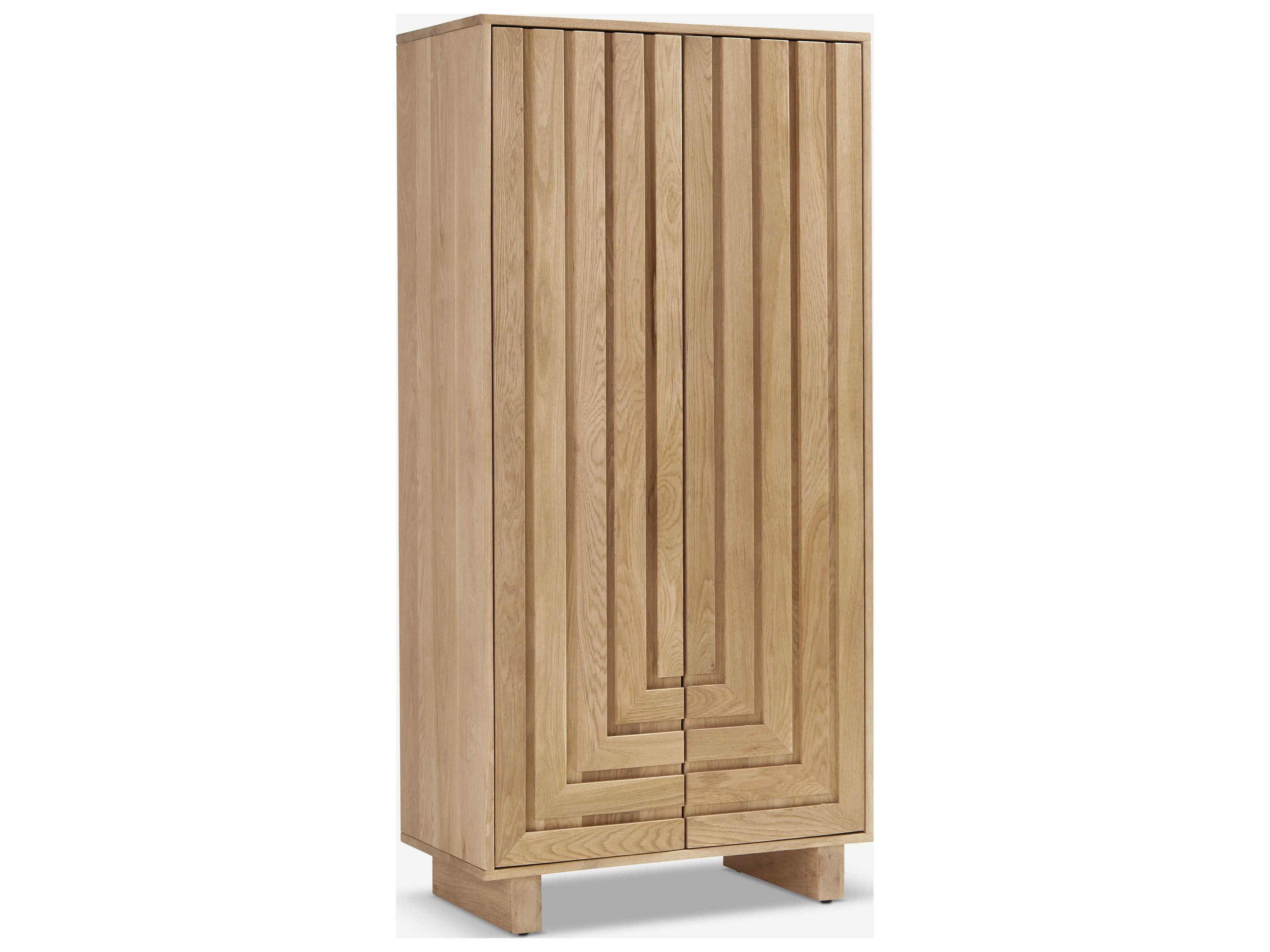 Array Natural Oak Wood Accent Cabinet
