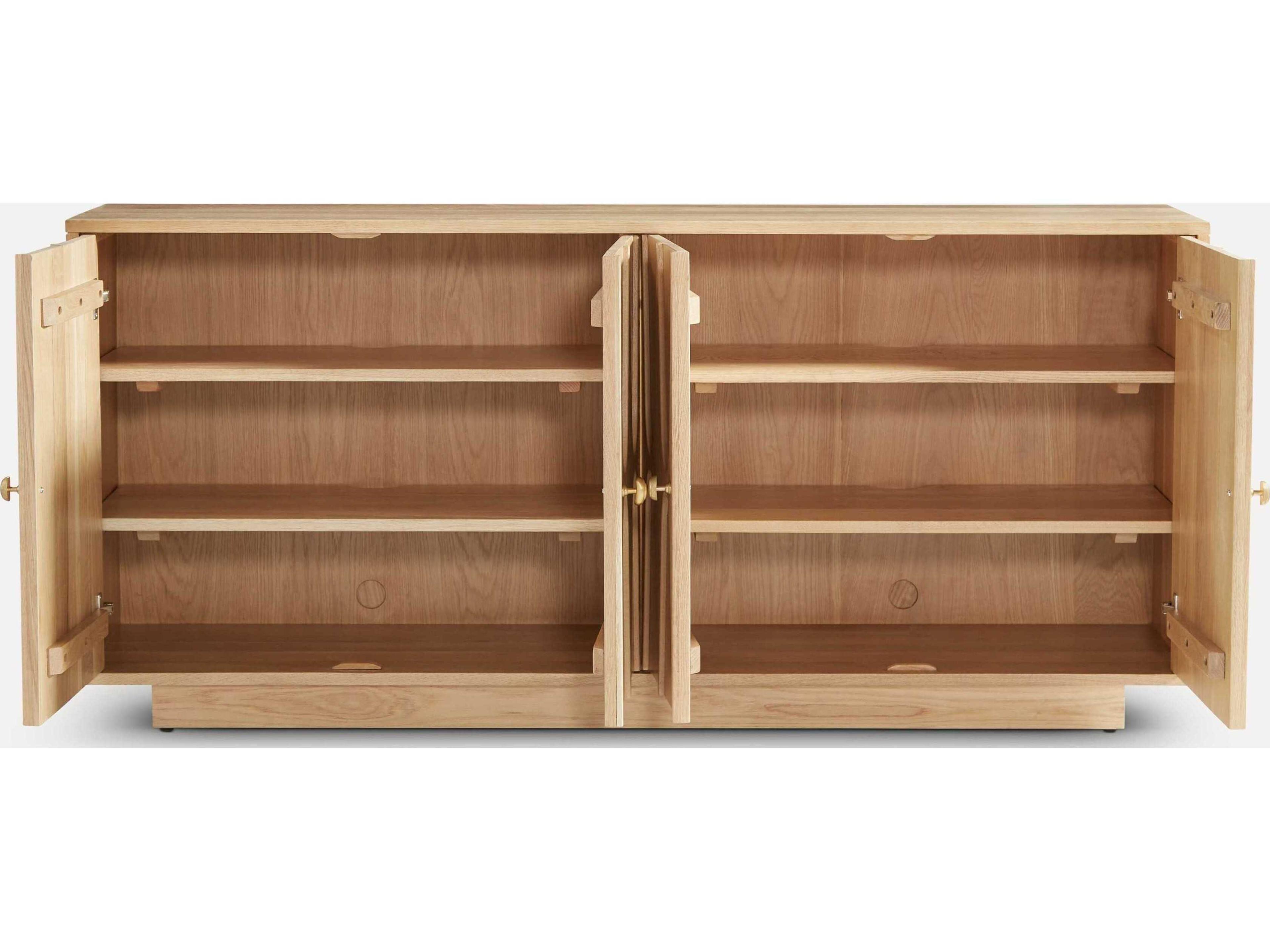 Union Home Roma 72" Oak Wood Natural Sideboard