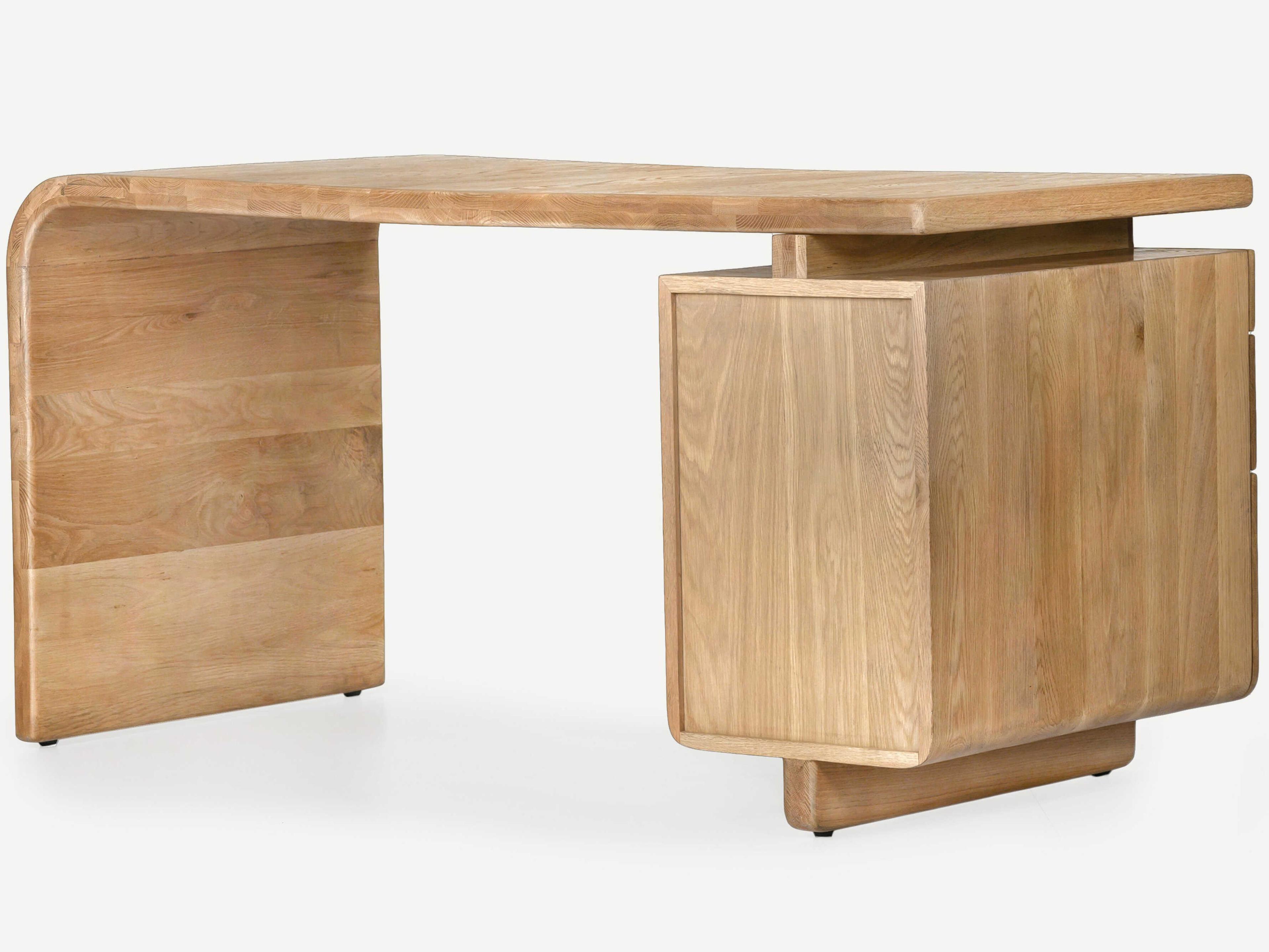 Union Home Current Natural Oak Wood Writing Desk