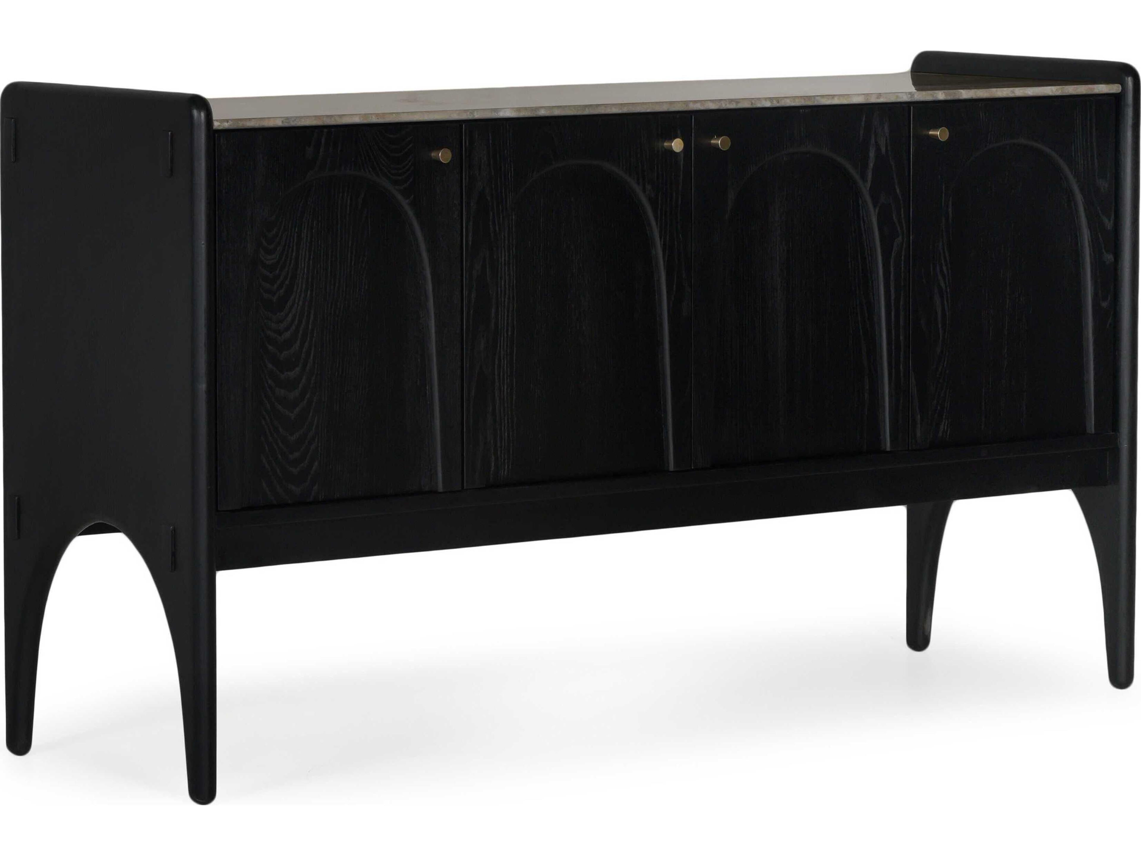 Luna 66" Oak Wood Charcoal Sideboard