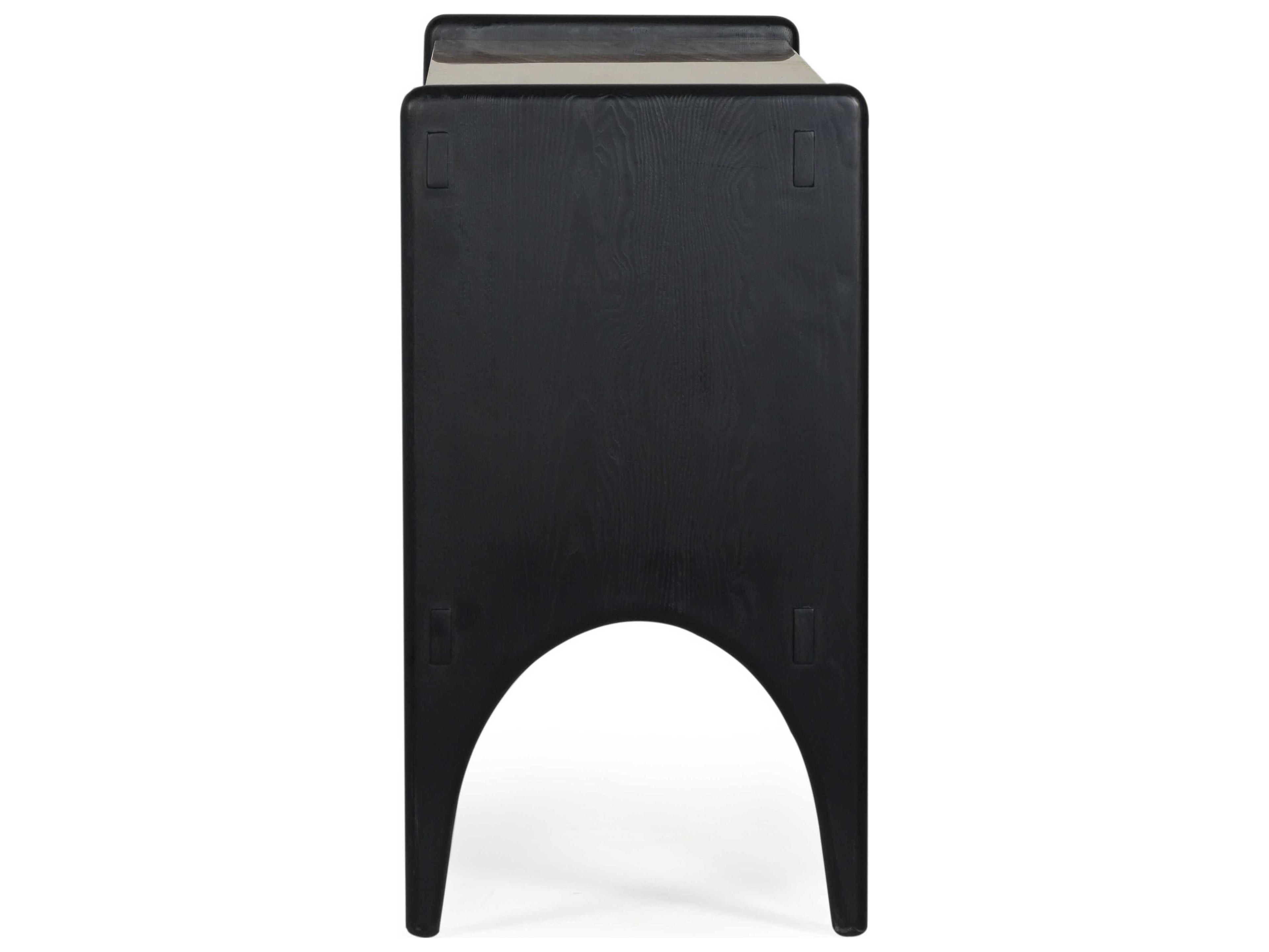 Union Home Luna 66" Oak Wood Charcoal Sideboard