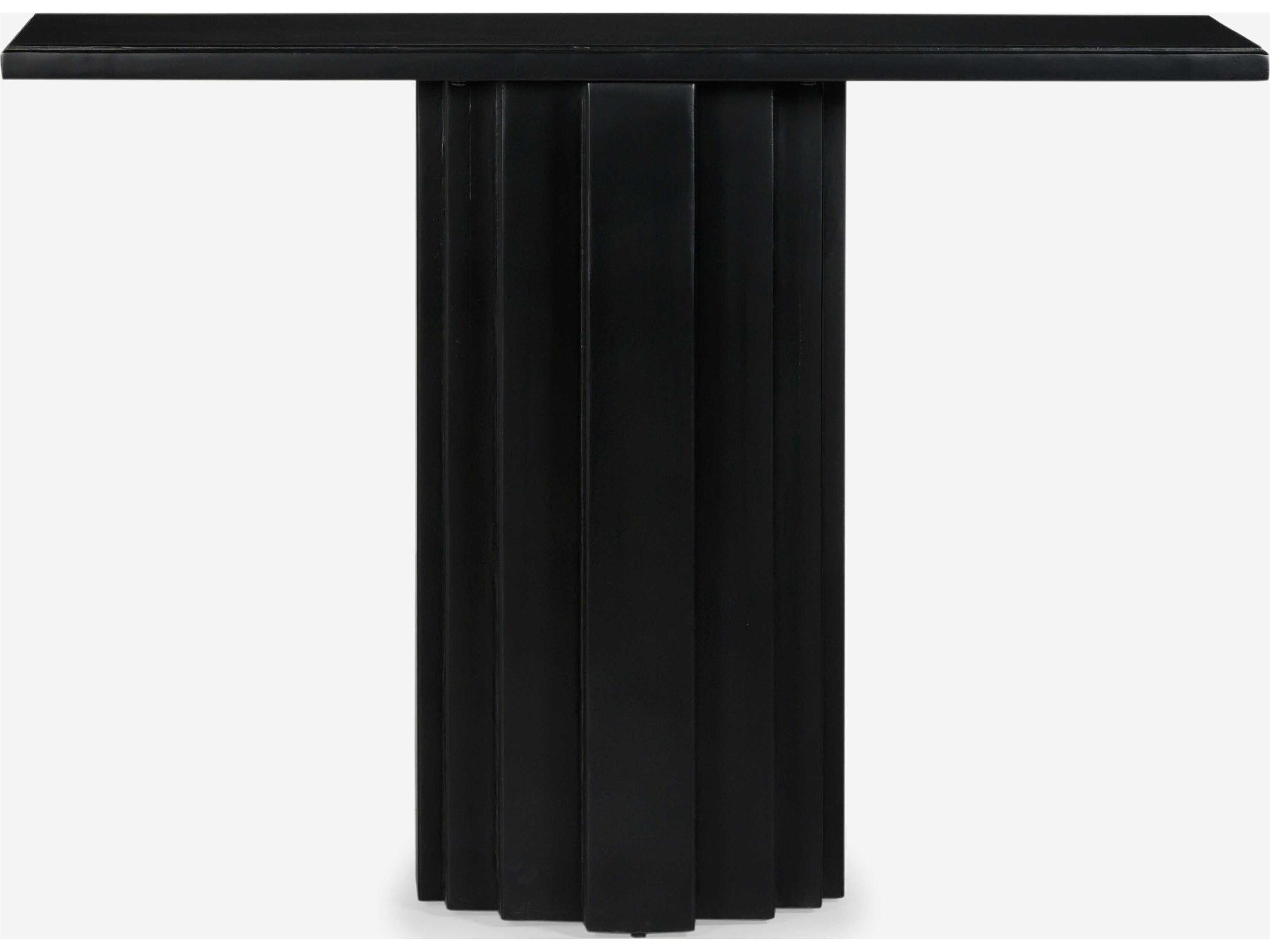 Union Home Range Rectangular Wood Charcoal Console Table