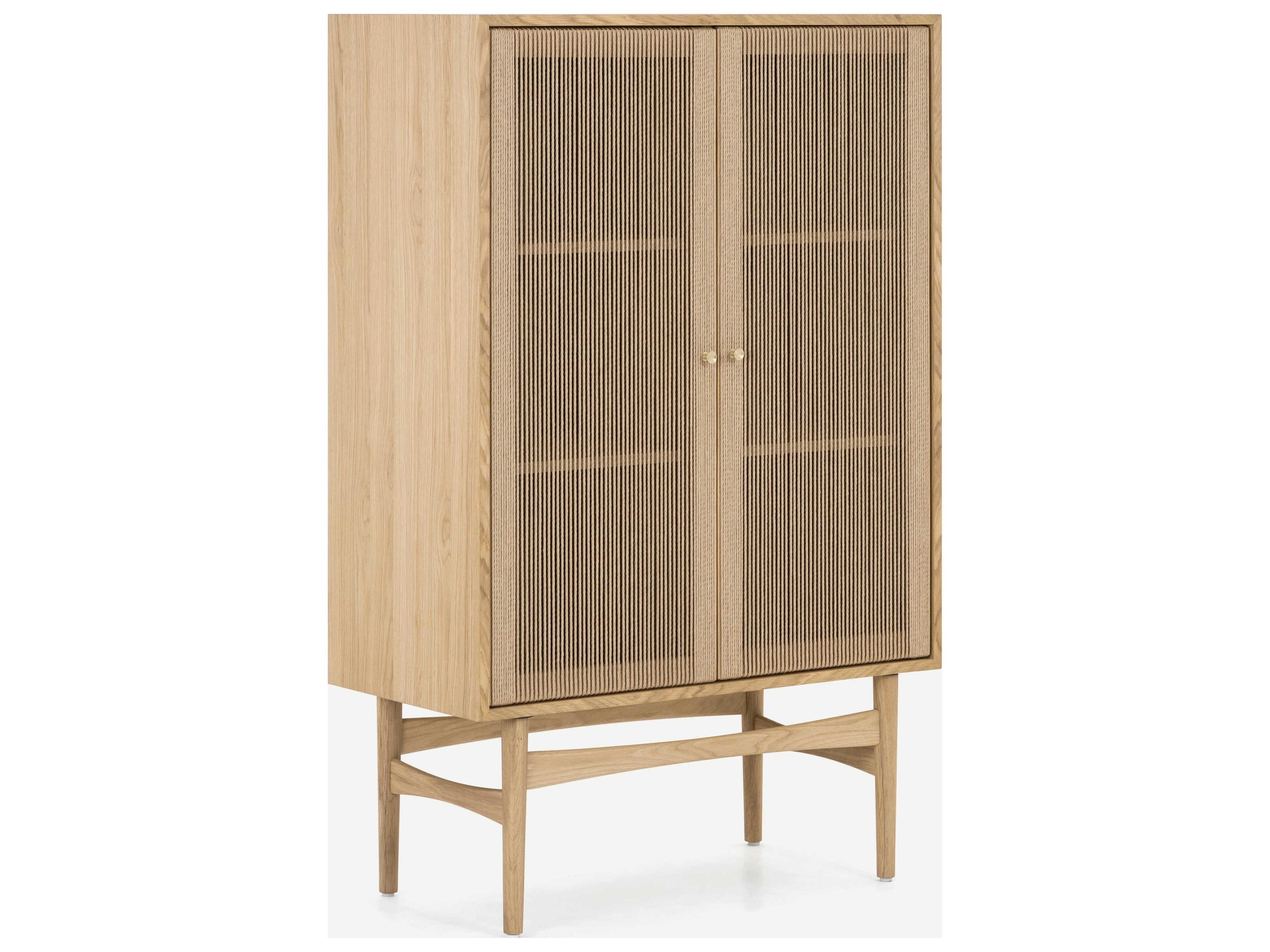 Hudson Natural Oak Wood Accent Cabinet