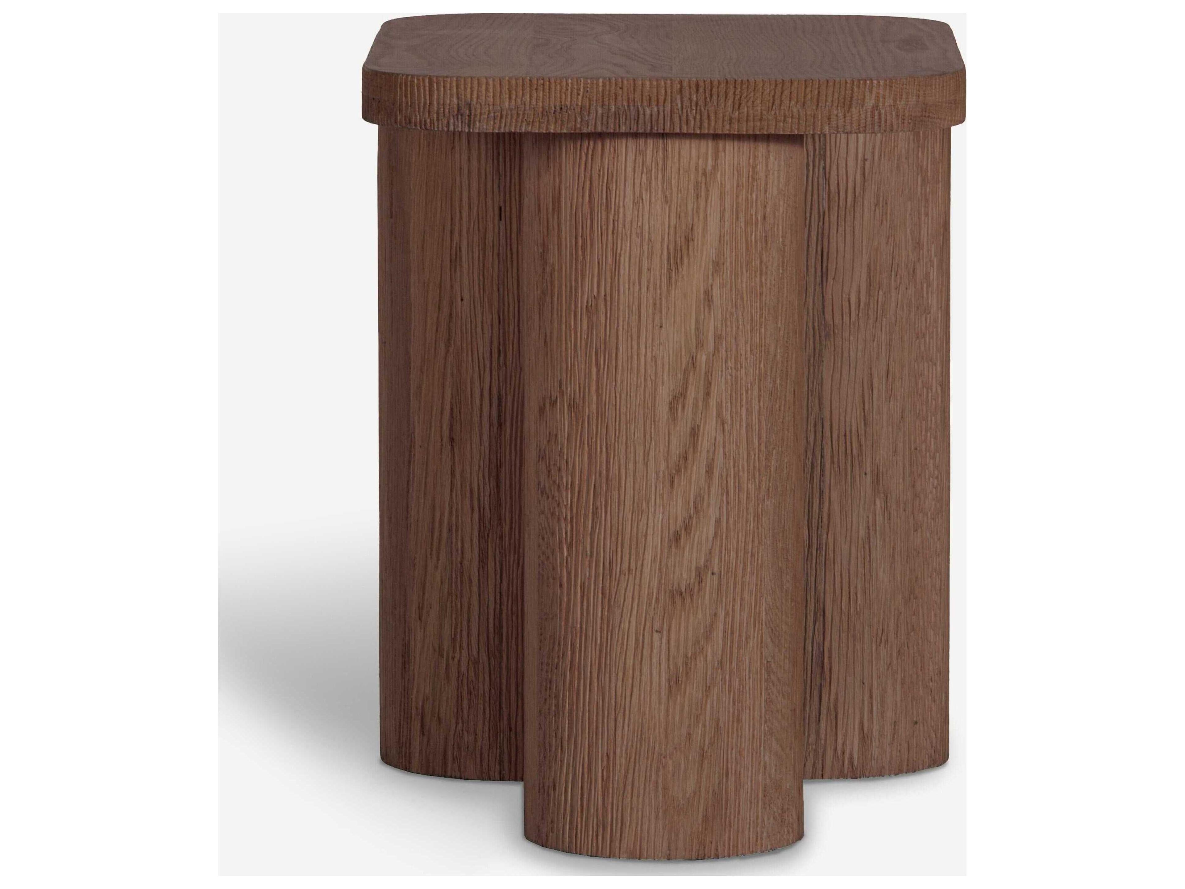 Union Home Mono Rectangular Wood Mud Brown End Table