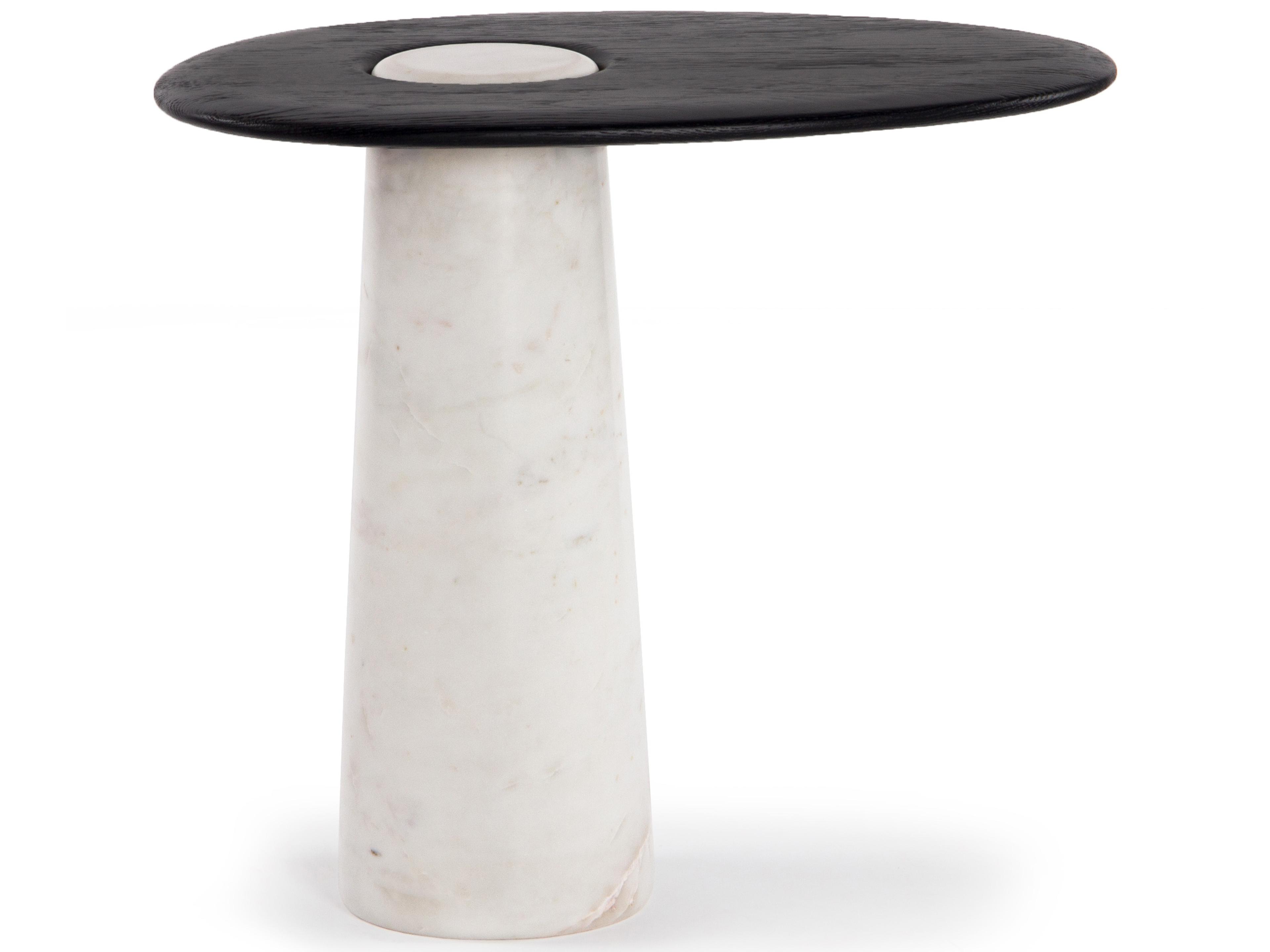 Union Home Cora Oval Wood Charcoal End Table