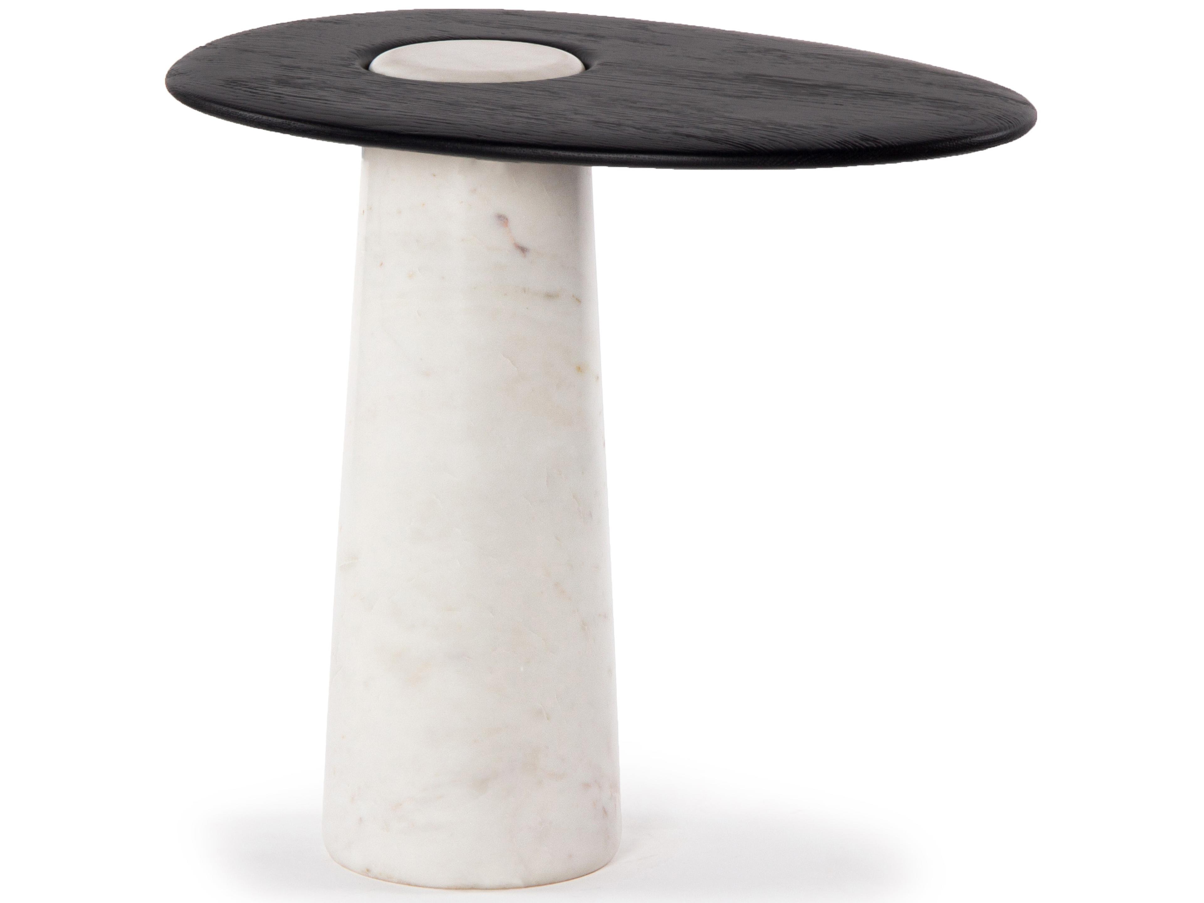 Union Home Cora Oval Wood Charcoal End Table