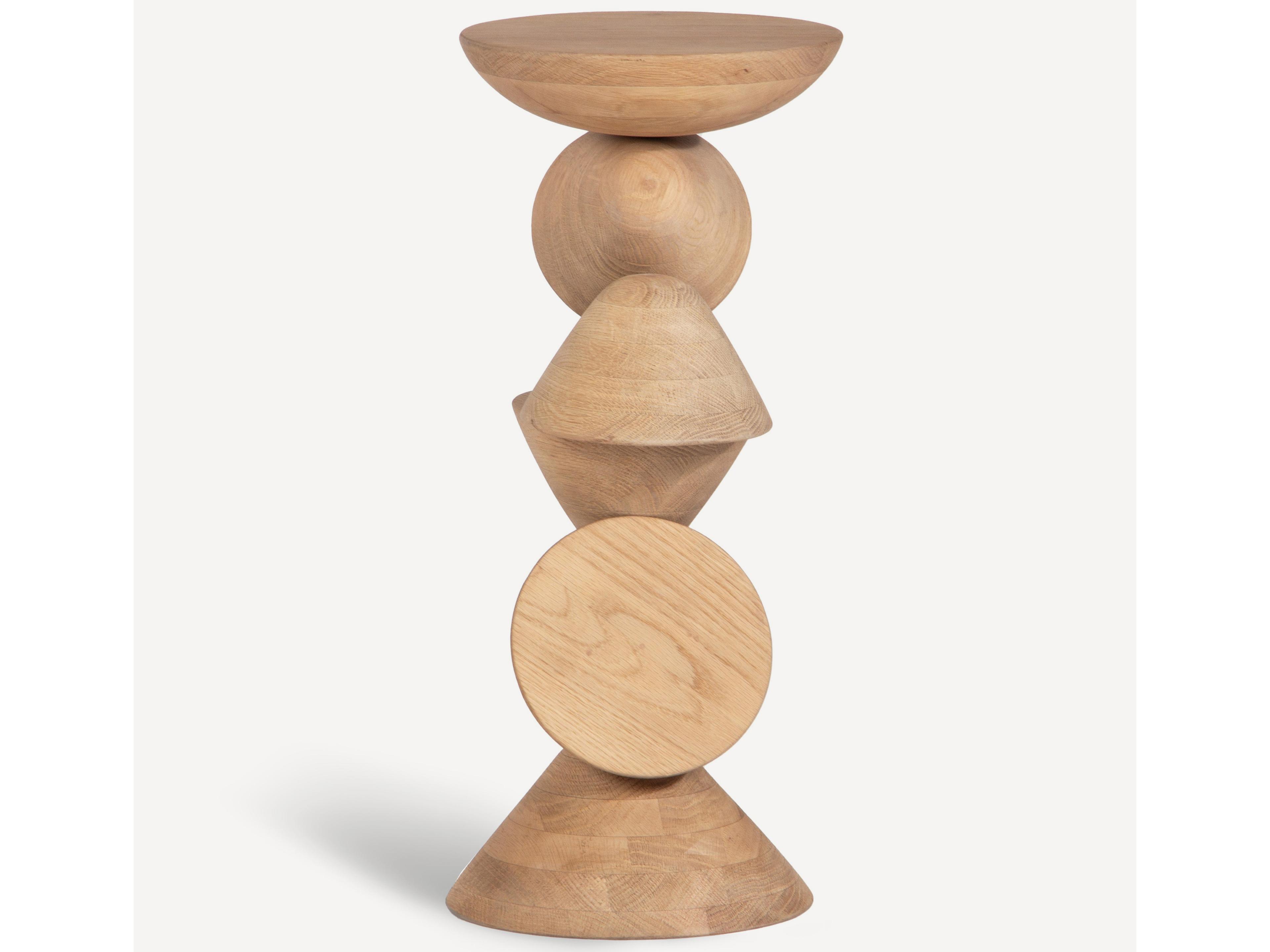 Union Home Mound Round Wood Natural End Table