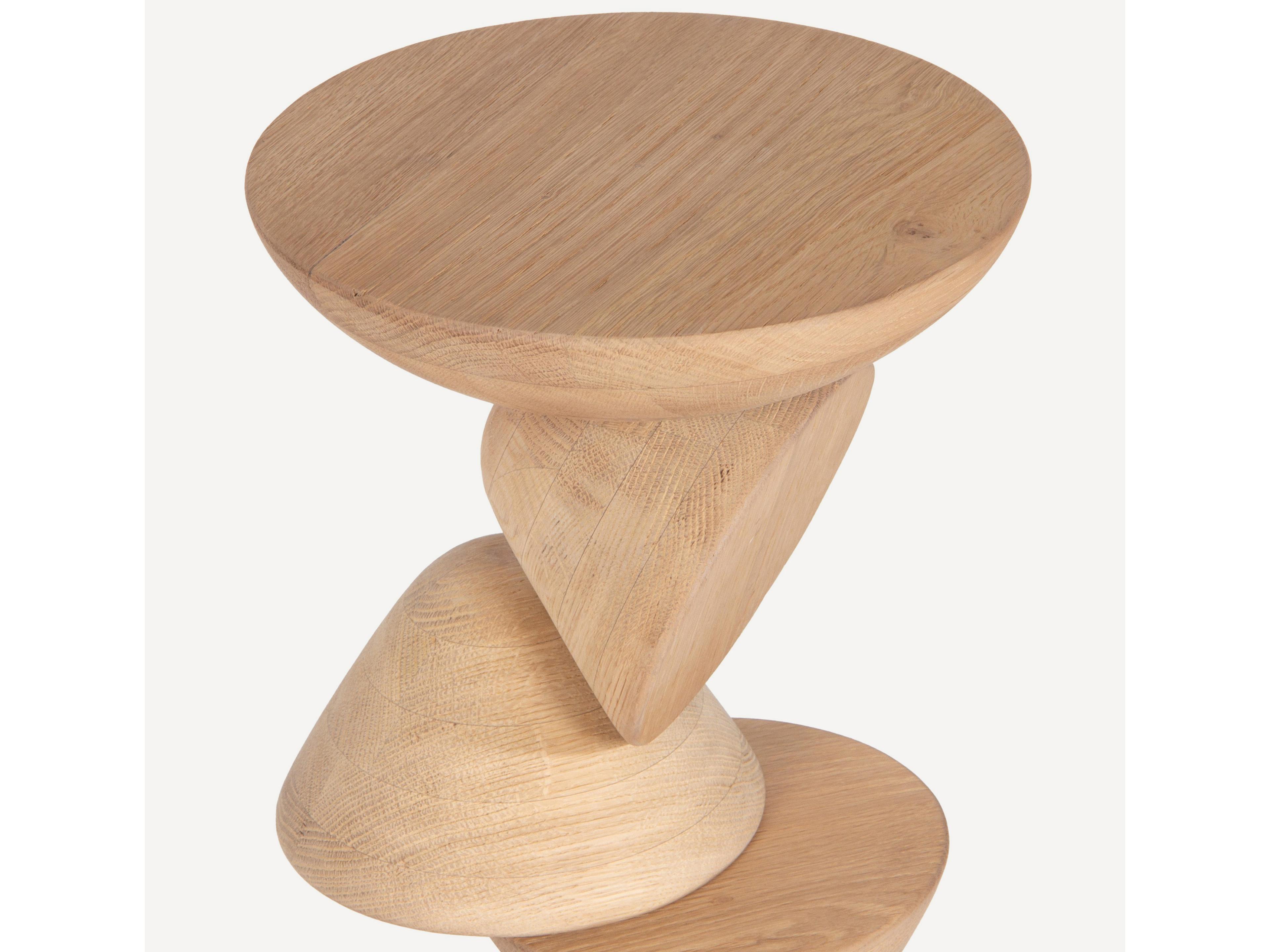 Union Home Mound Round Wood Natural End Table