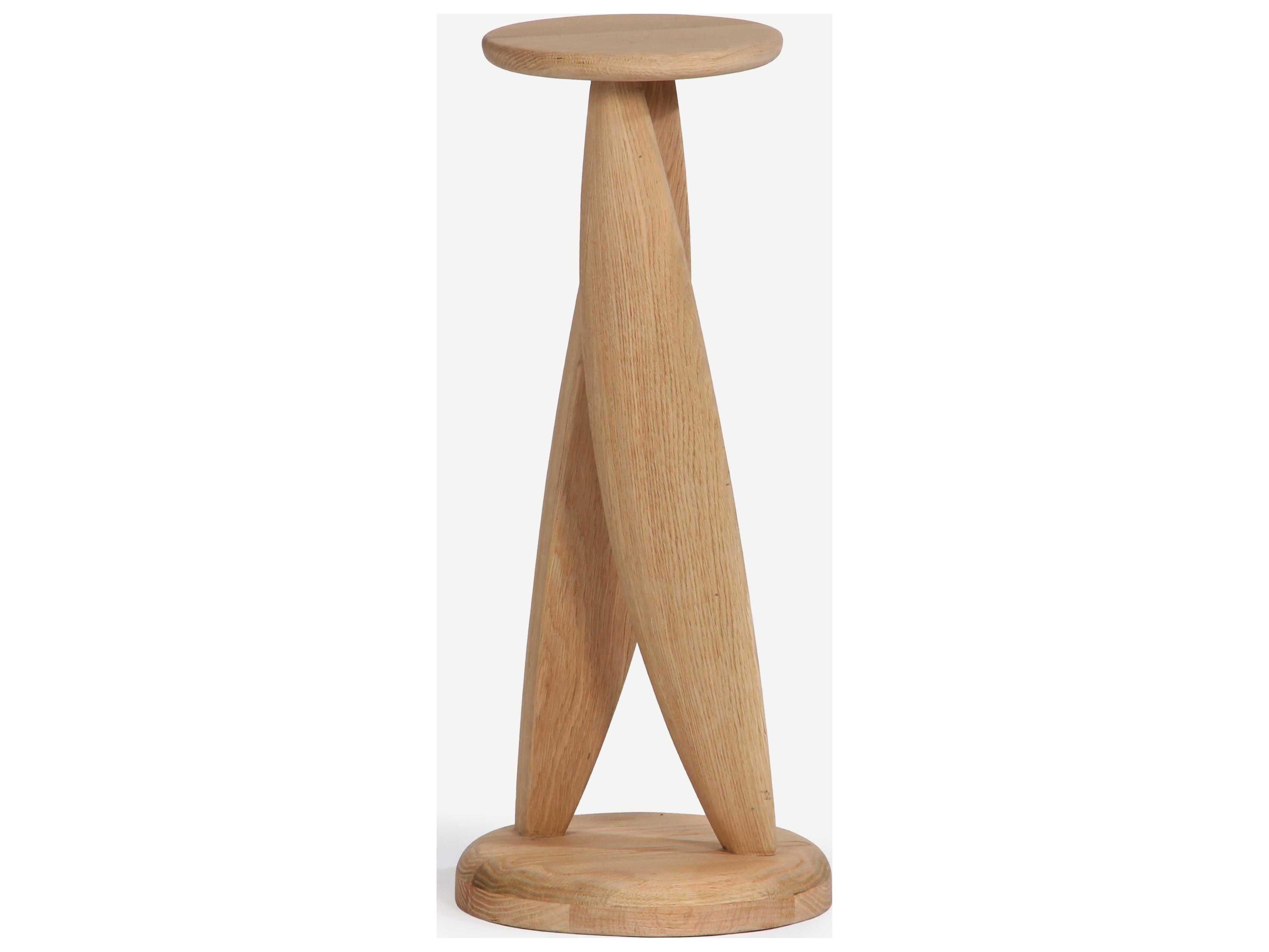 Union Home Tola Round Wood Natural End Table