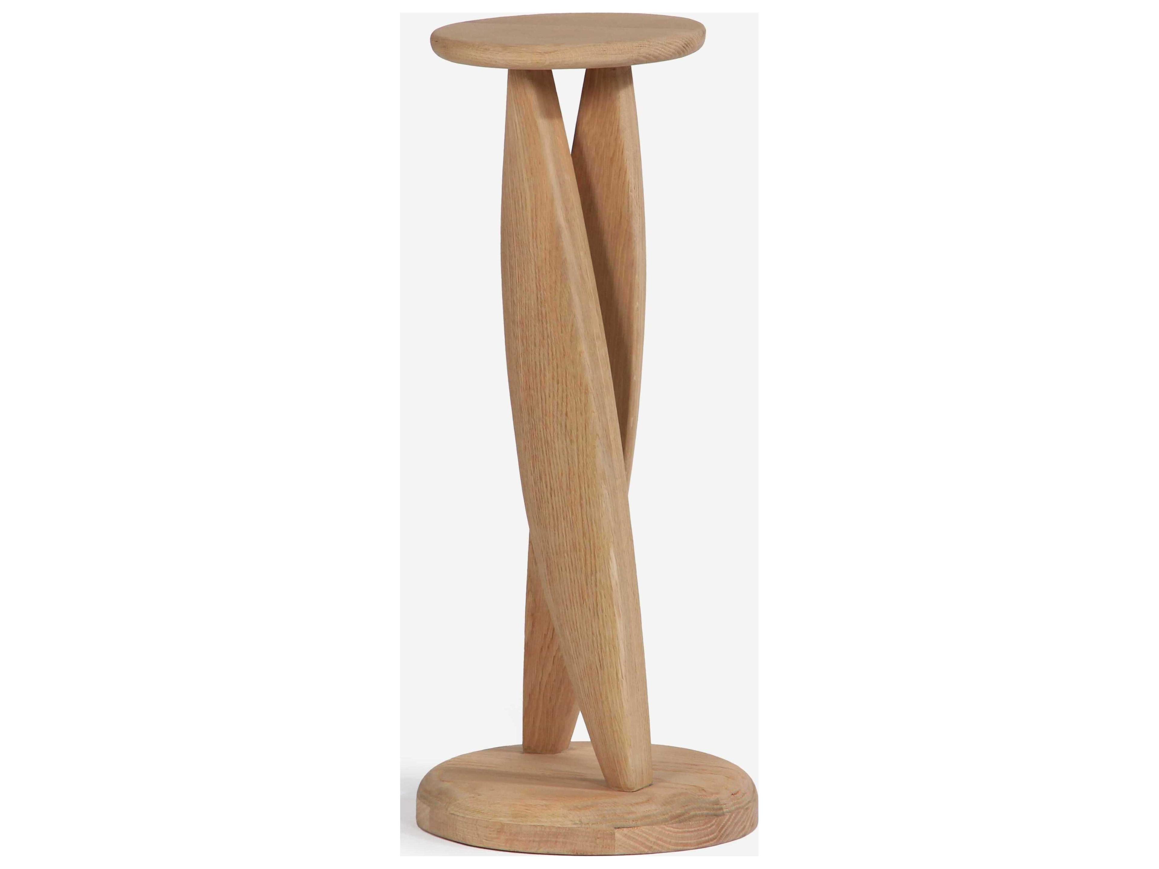 Union Home Tola Round Wood Natural End Table