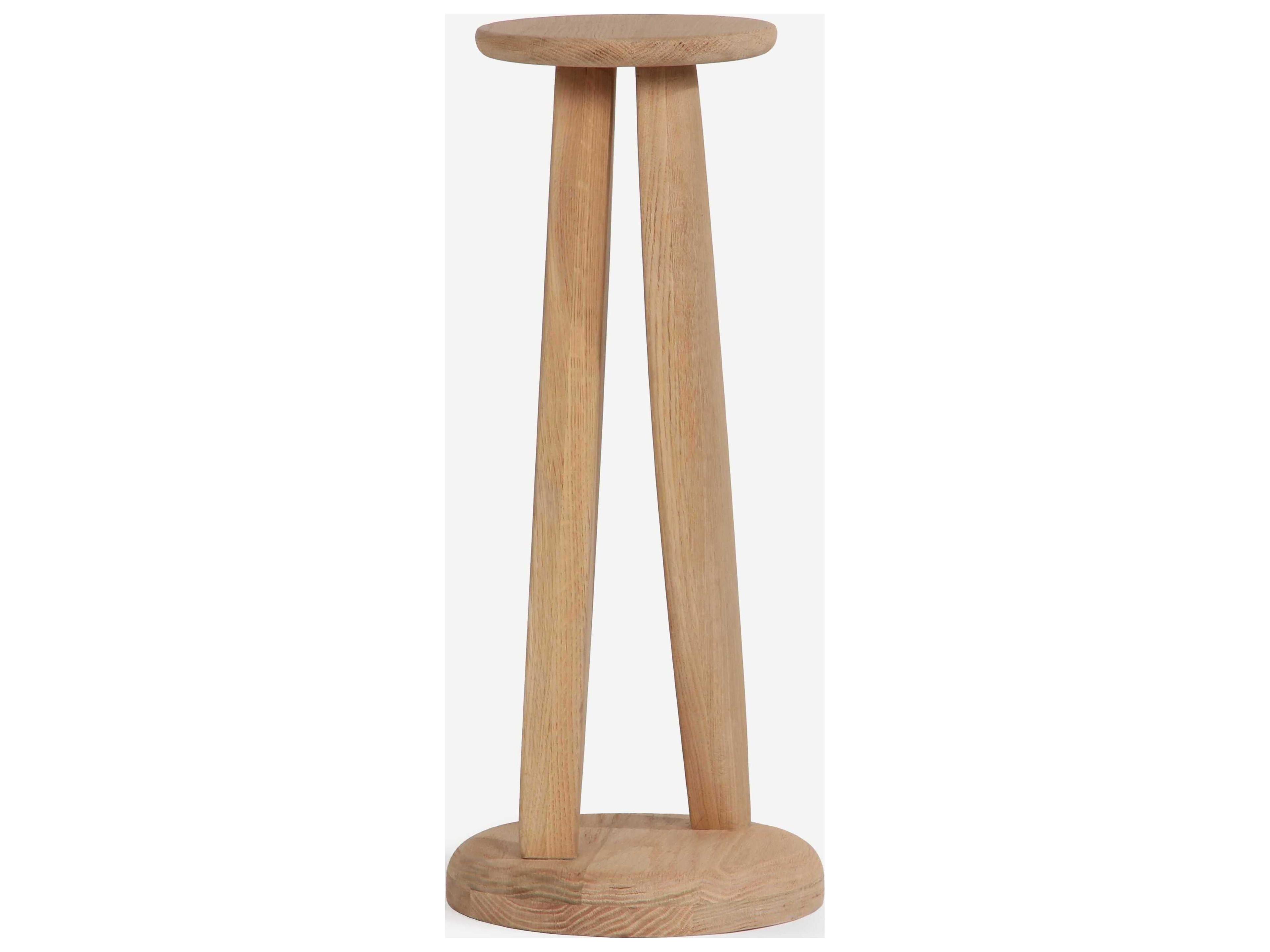 Union Home Tola Round Wood Natural End Table