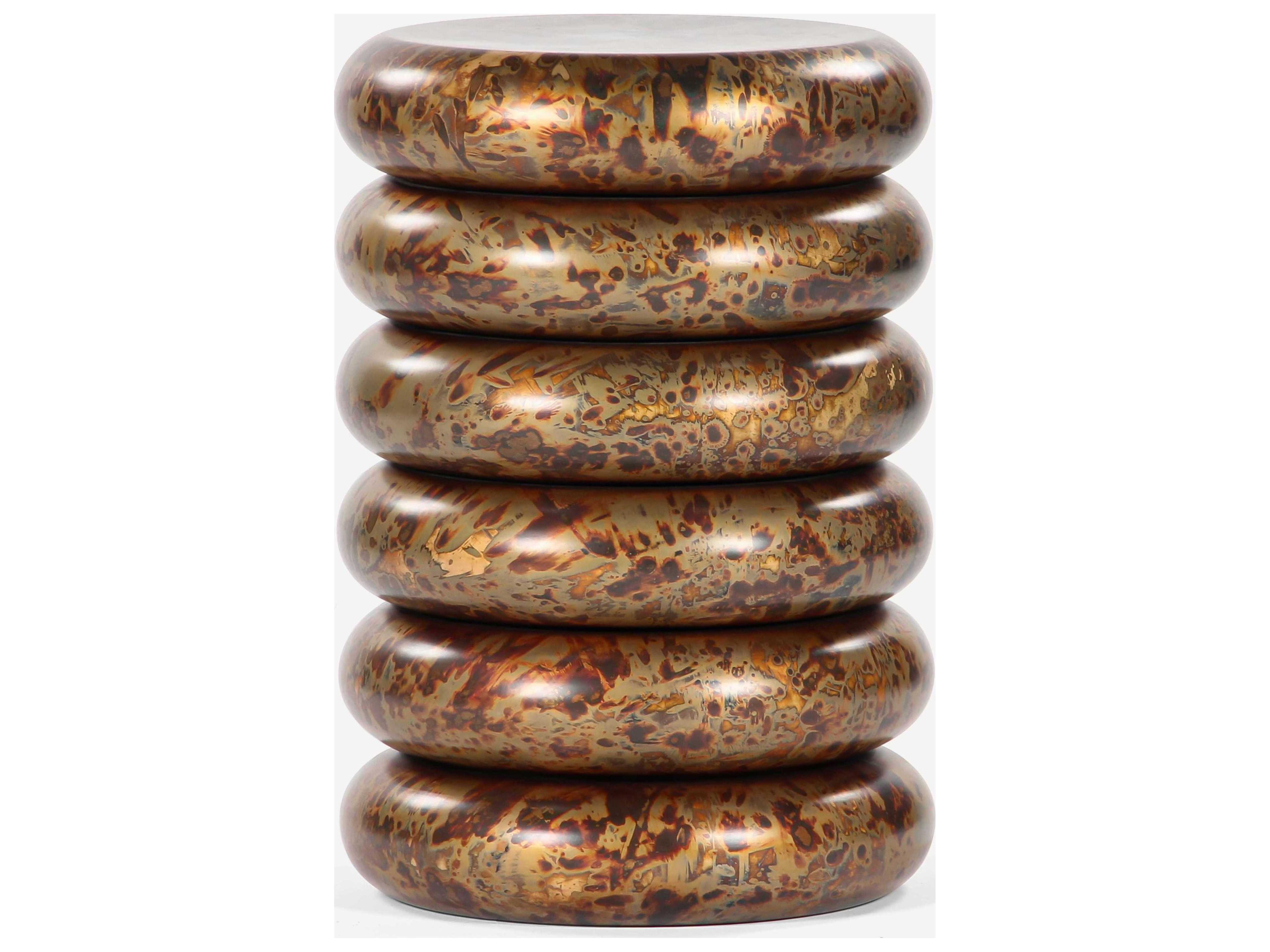 Hanson Round Metal Reactive End Table