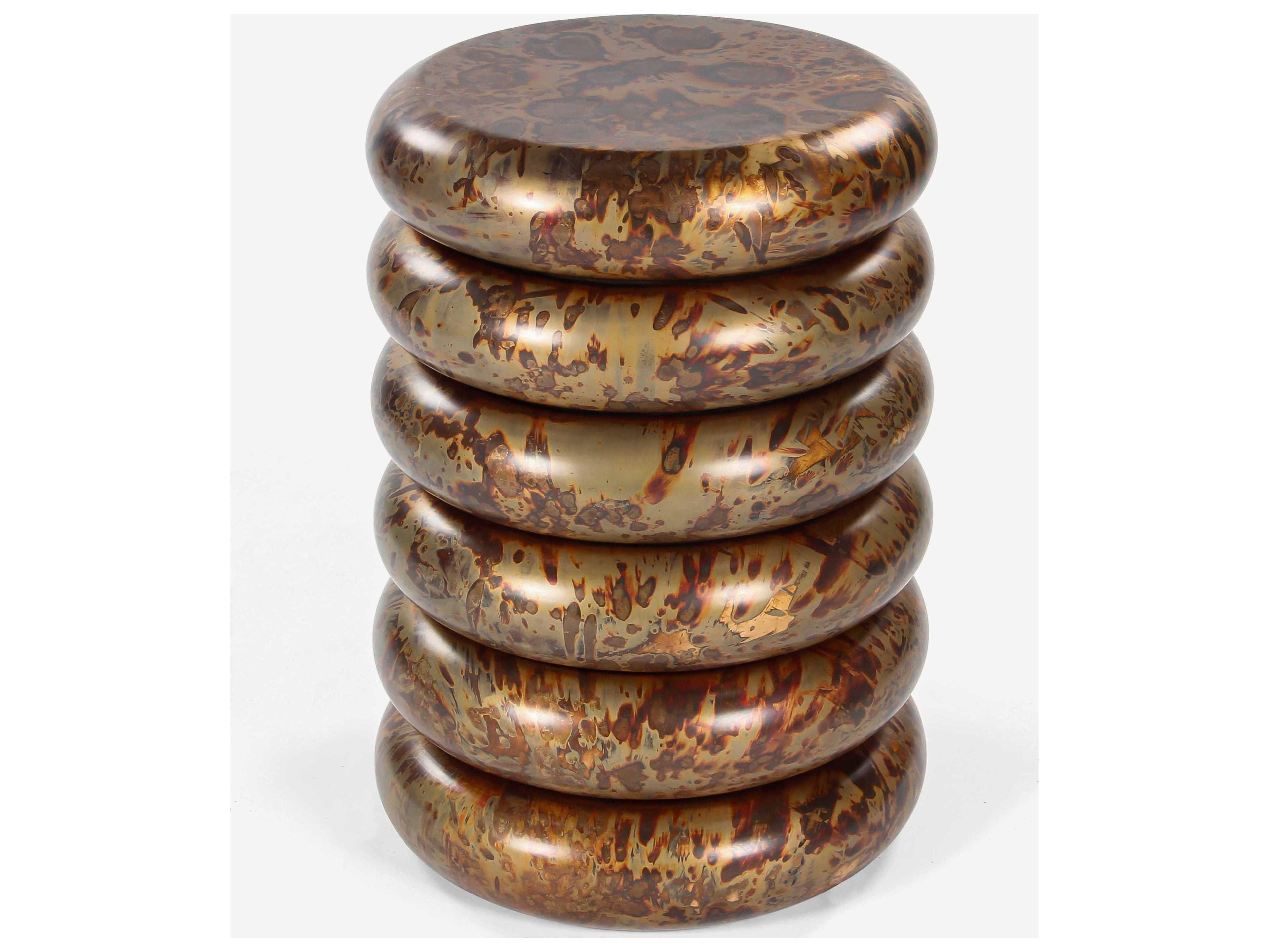 Union Home Hanson Round Metal Reactive End Table