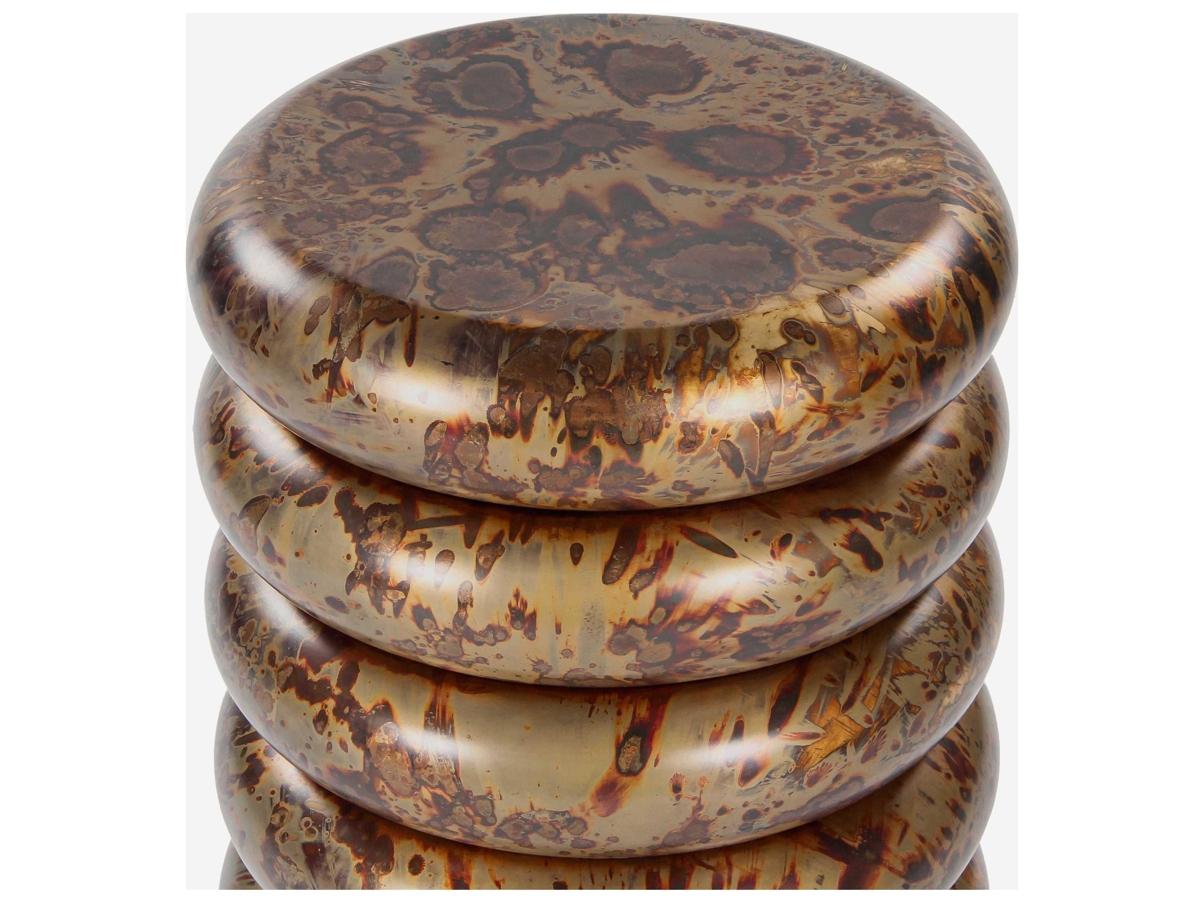 Union Home Hanson Round Metal Reactive End Table