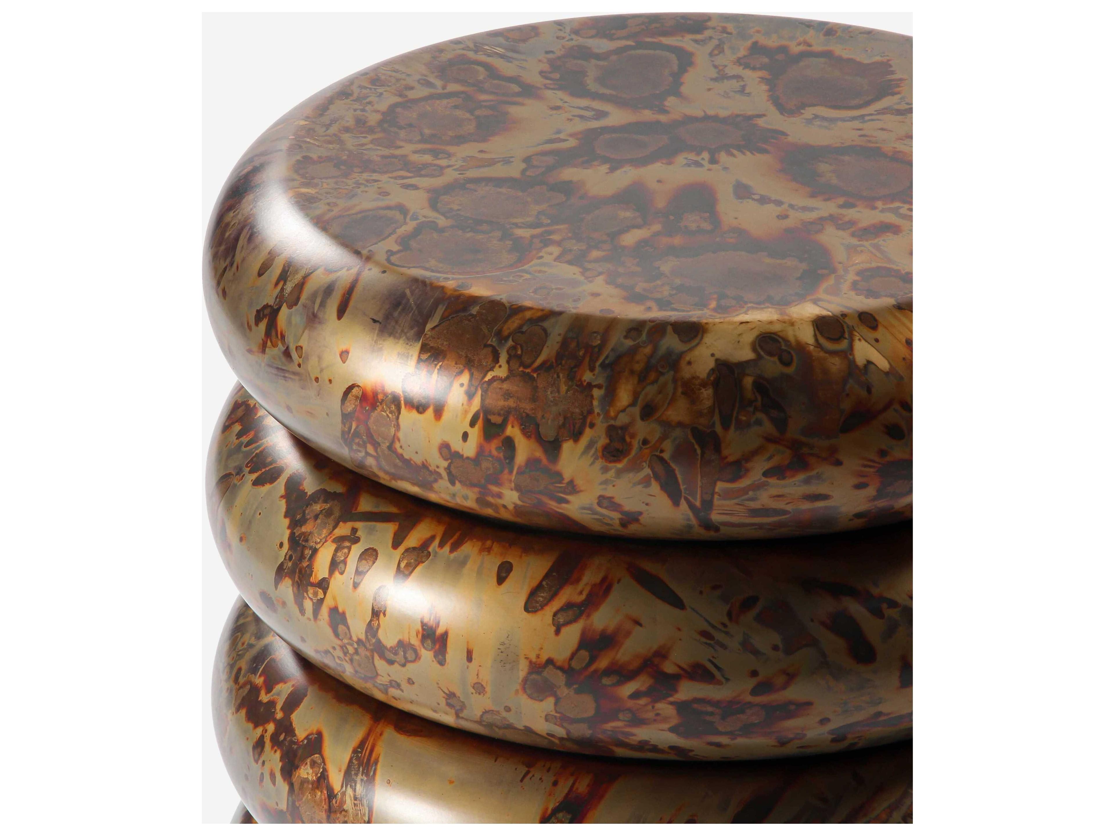 Union Home Hanson Round Metal Reactive End Table