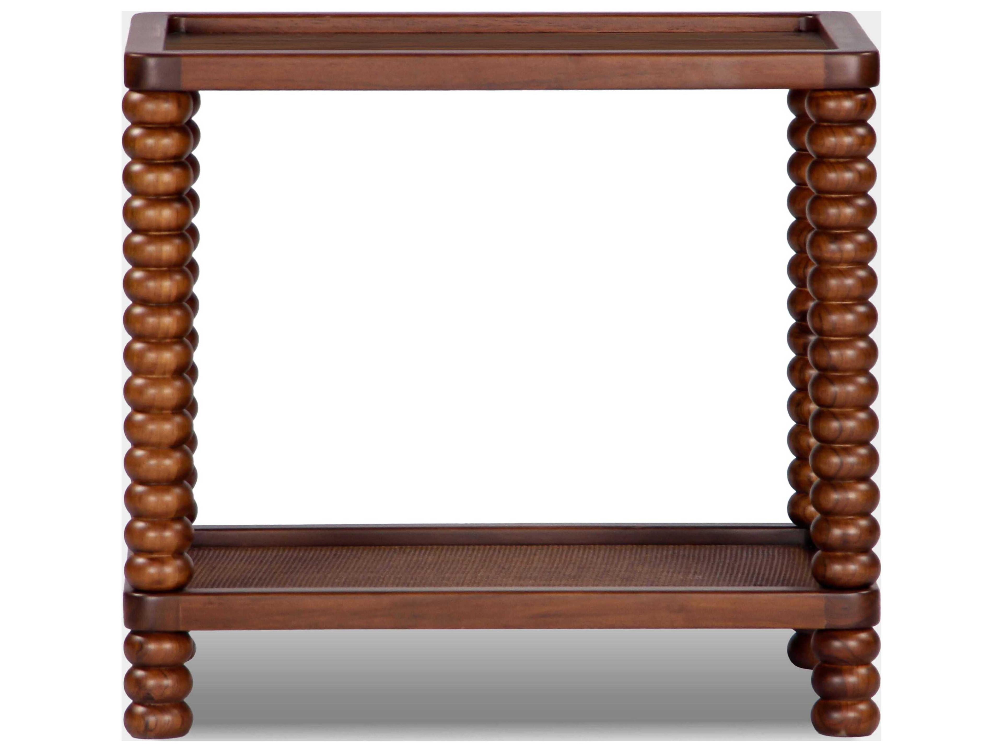 Union Home Twist Rectangular Wood Mellow Bourbon End Table