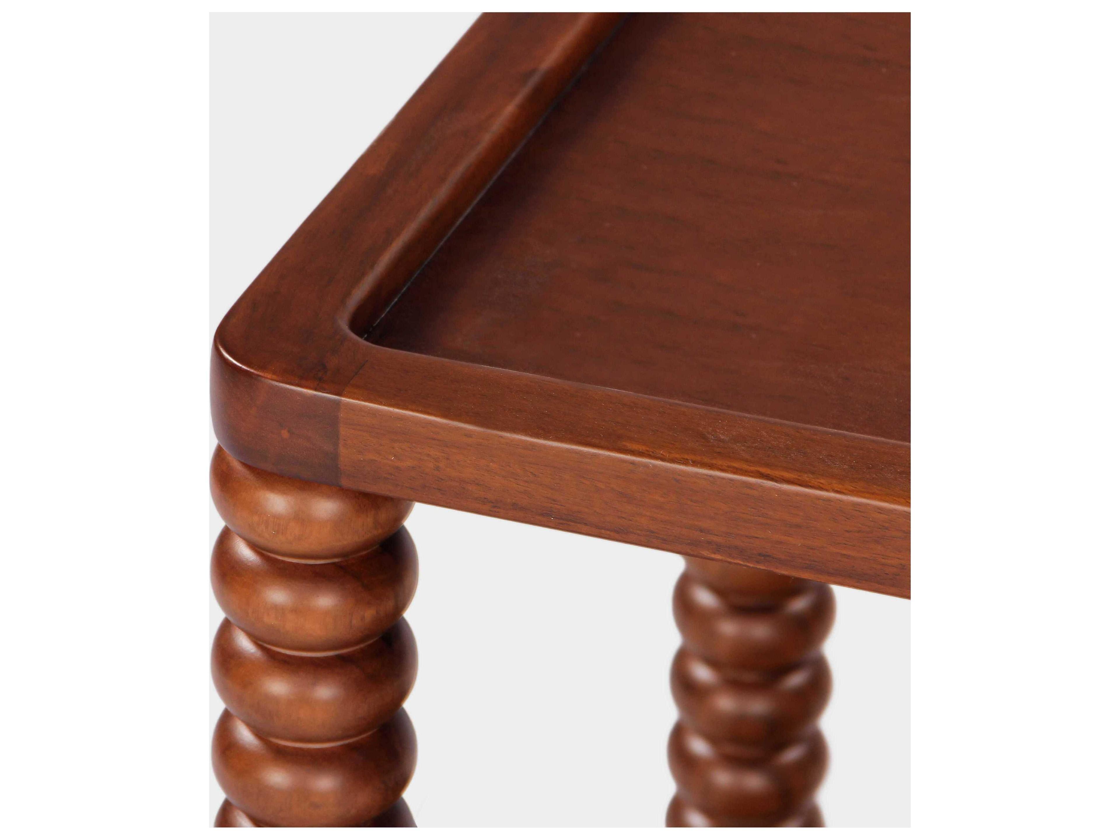 Union Home Twist Rectangular Wood Mellow Bourbon End Table