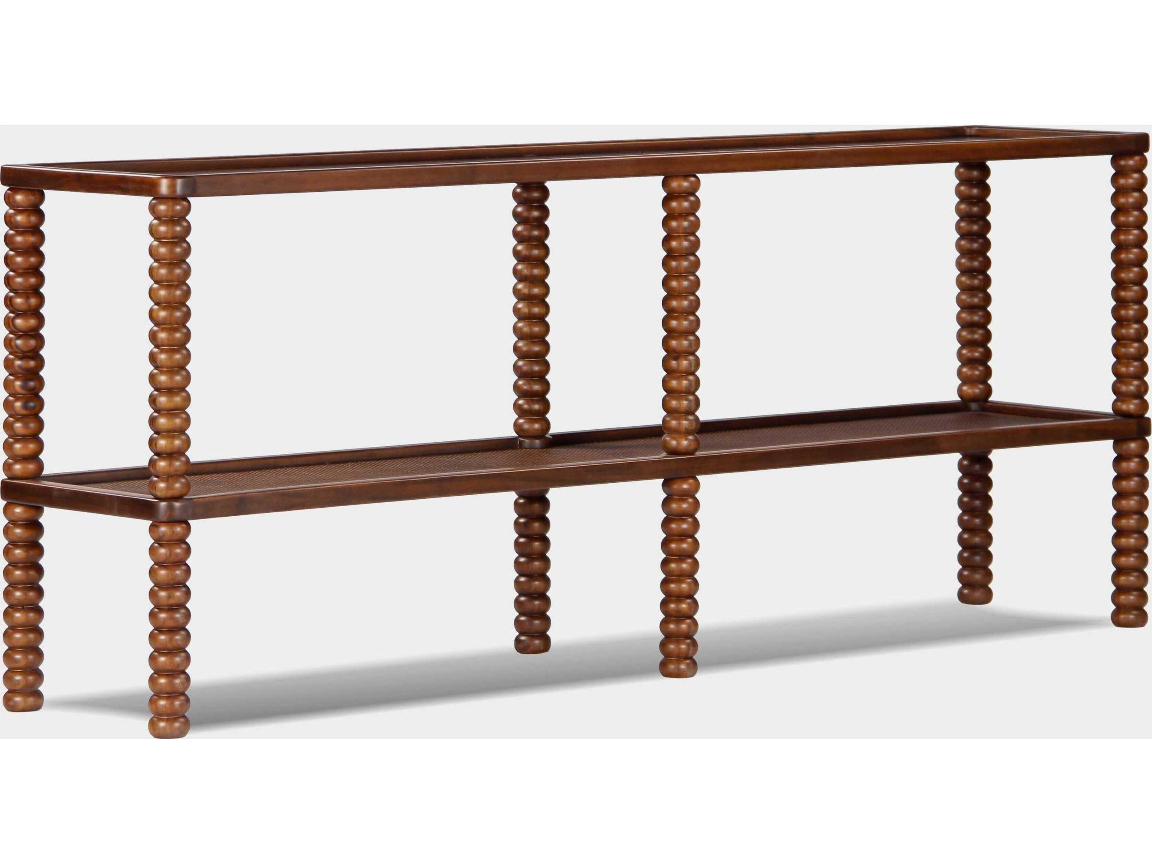 Laurel Console Table Sculpted Oak Wood