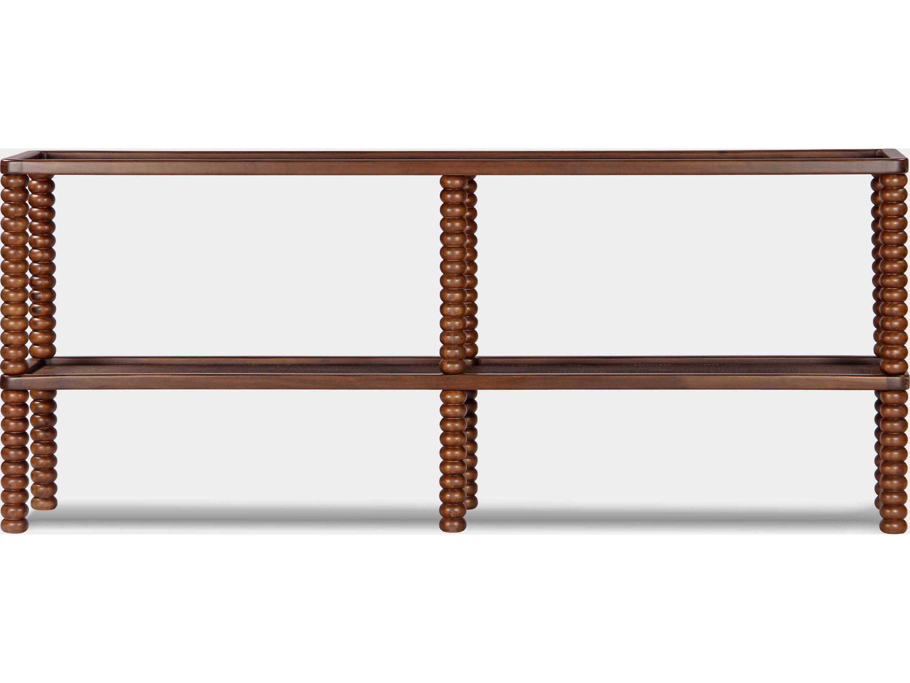 Union Home Twist Rectangular Wood Mellow Bourbon Console Table