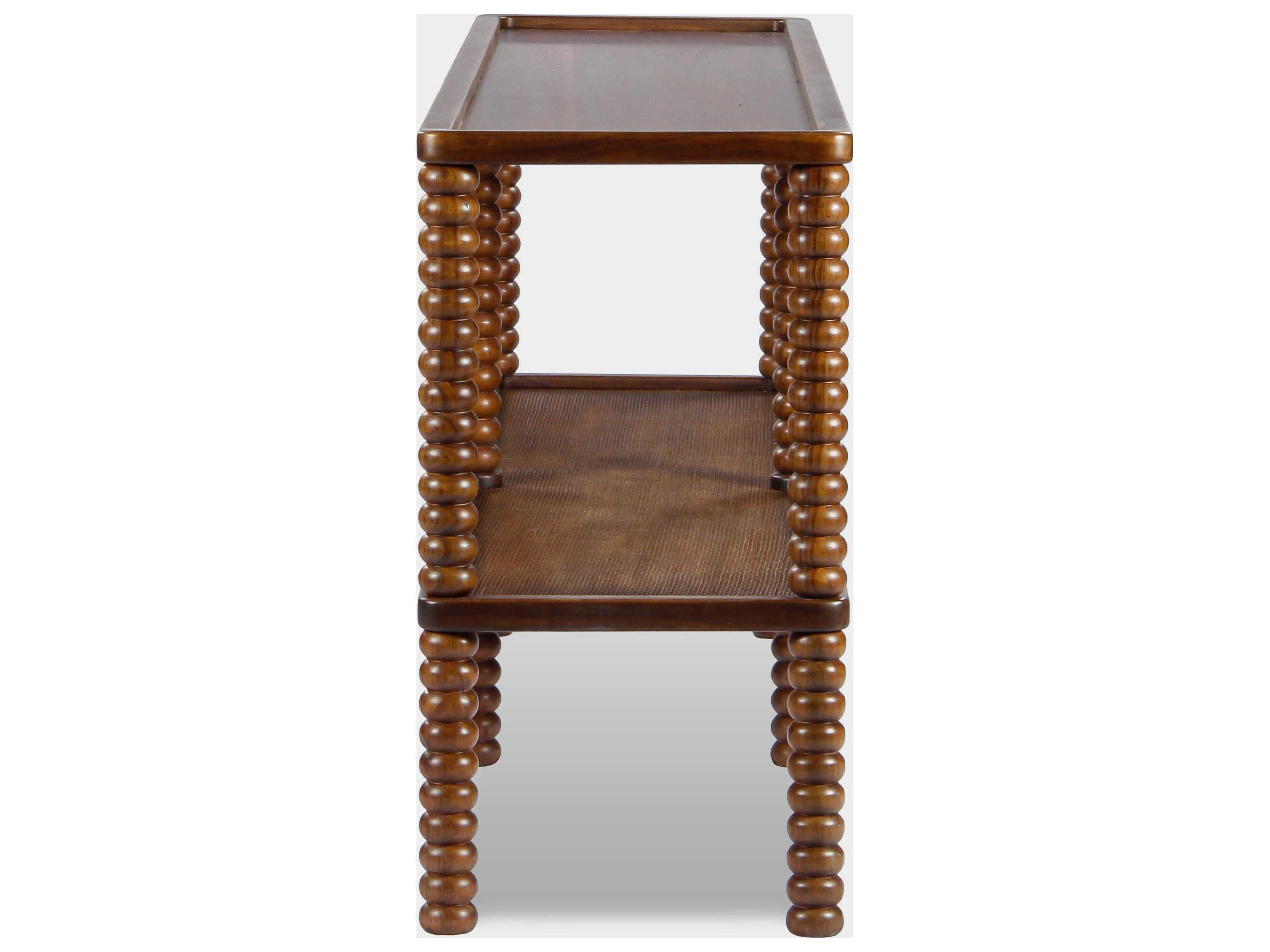 Union Home Twist Rectangular Wood Mellow Bourbon Console Table