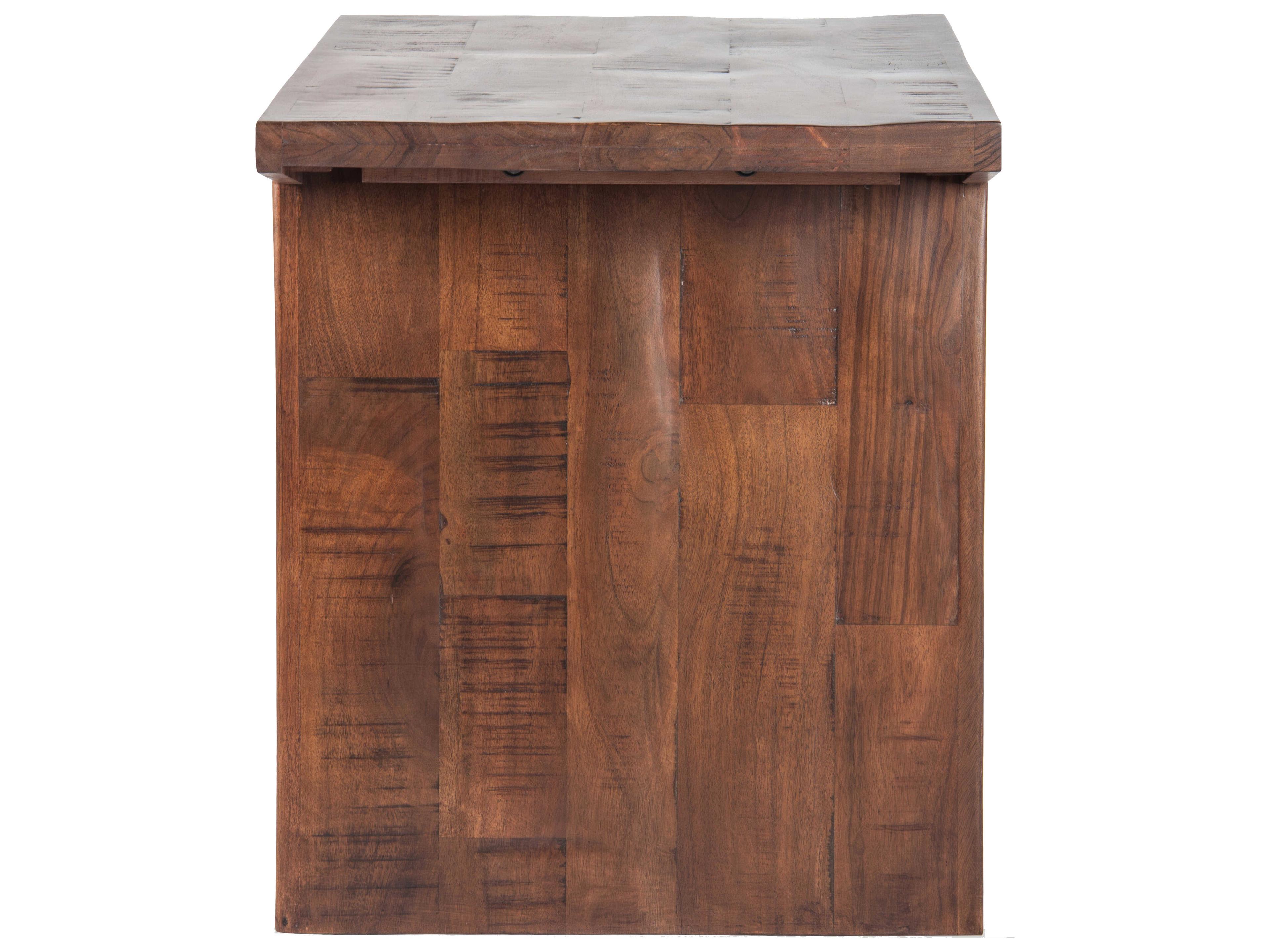 Union Home Keystone Rectangular Wood Weathered Brown End Table