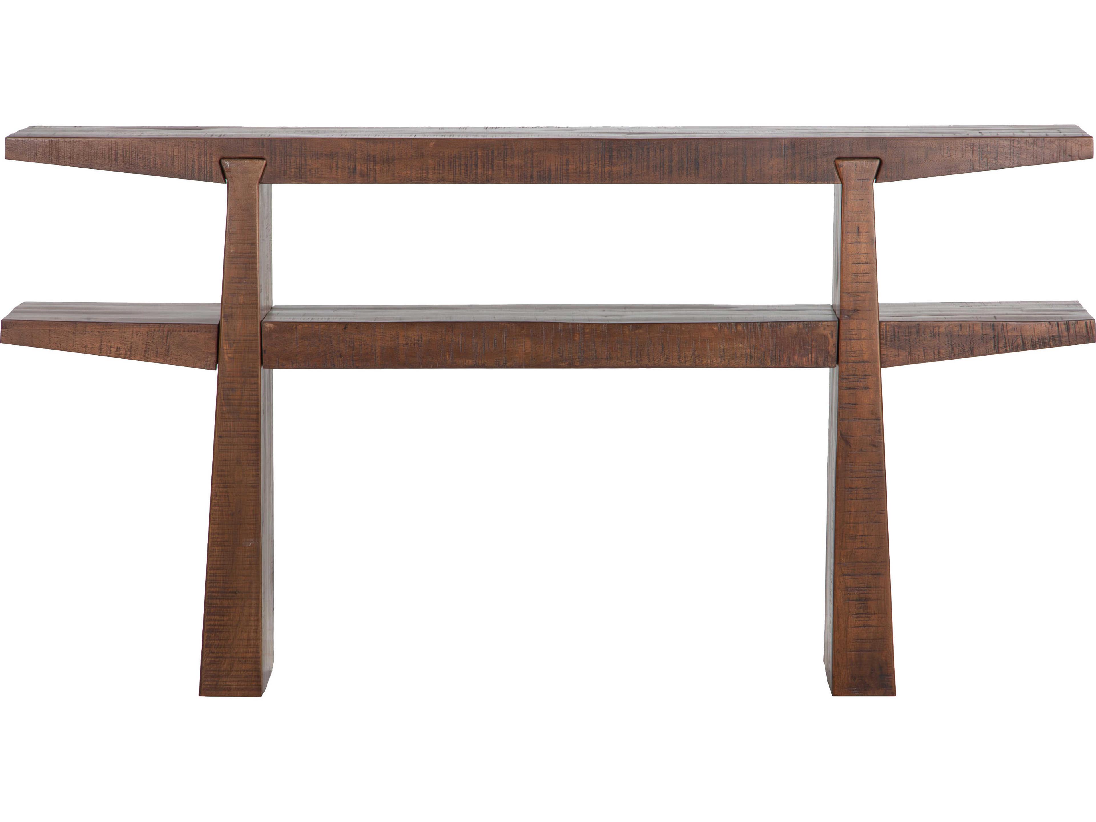 Union Home Keystone Rectangular Wood Weathered Brown Console Table