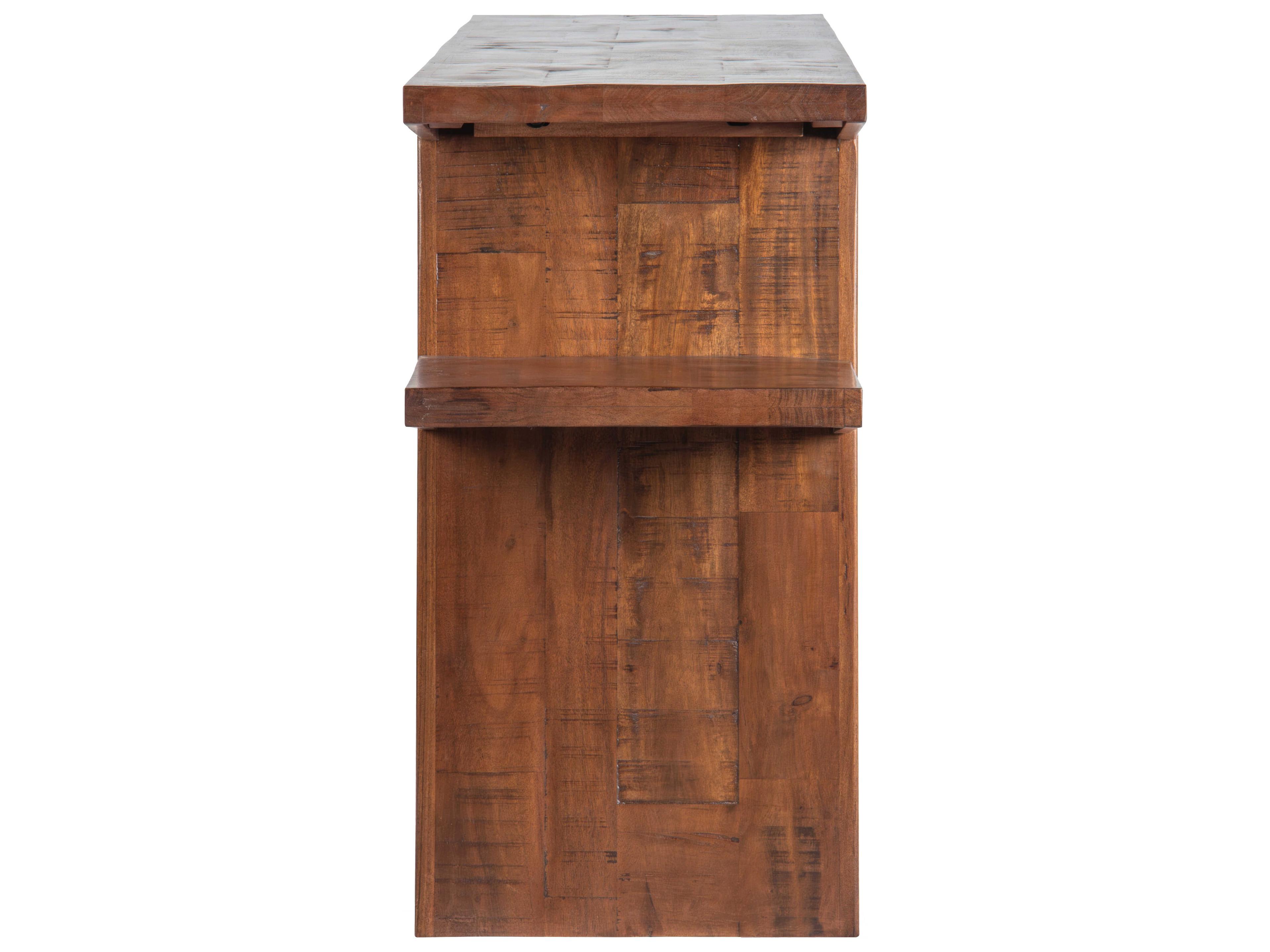 Union Home Keystone Rectangular Wood Weathered Brown Console Table