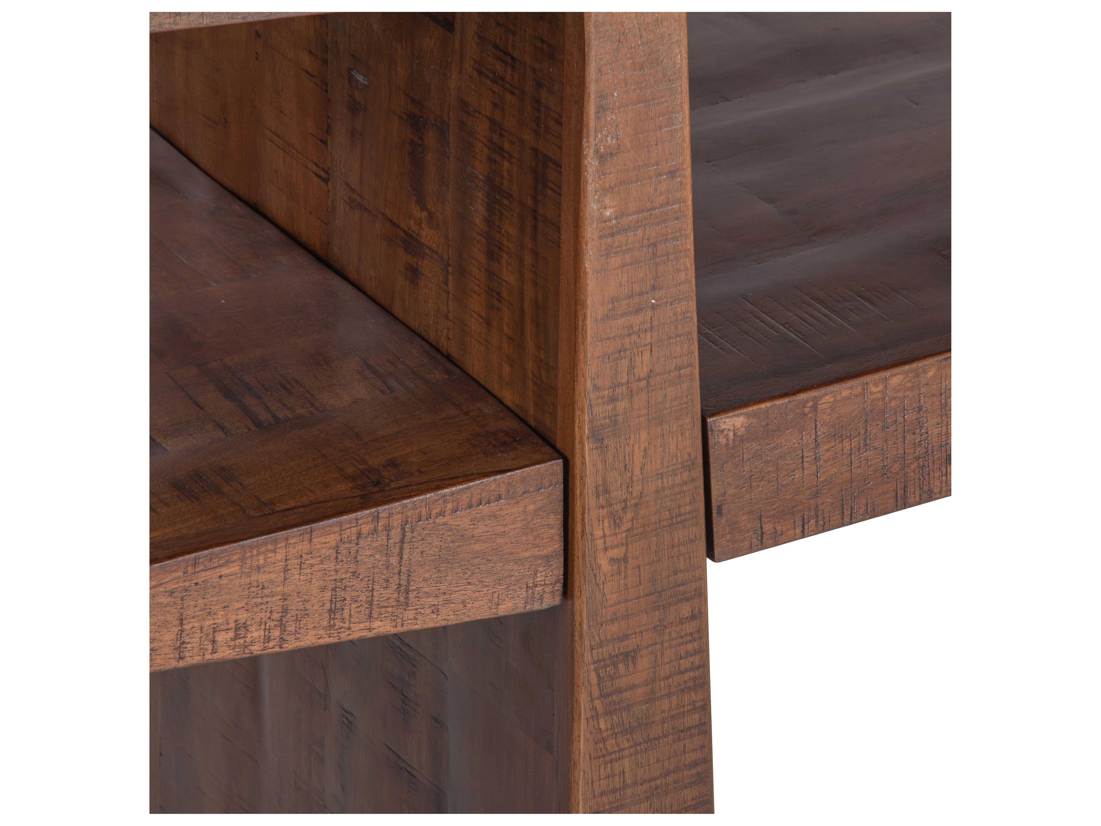 Union Home Keystone Rectangular Wood Weathered Brown Console Table