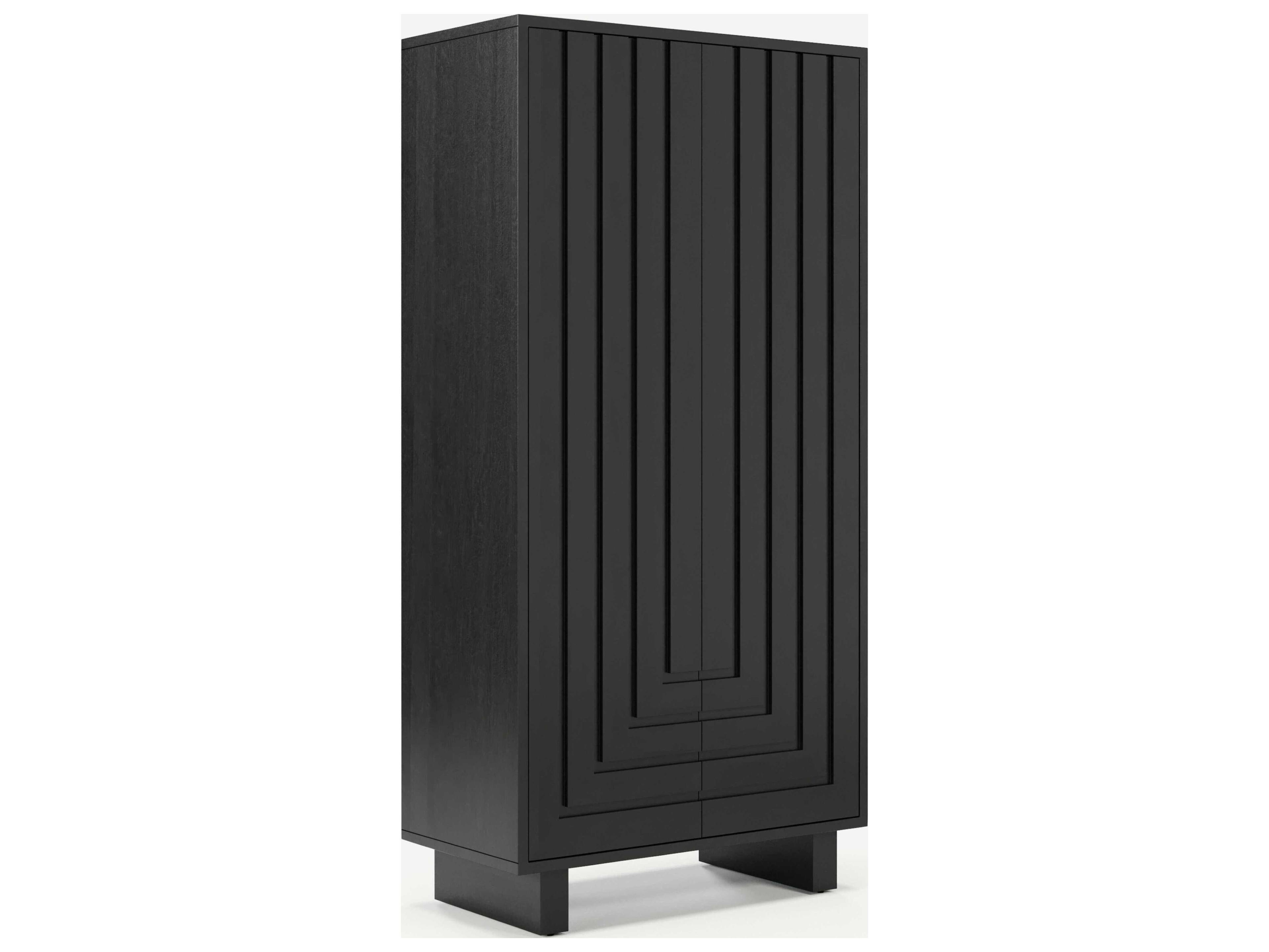 Array Charcoal Black Hardwood Accent Cabinet