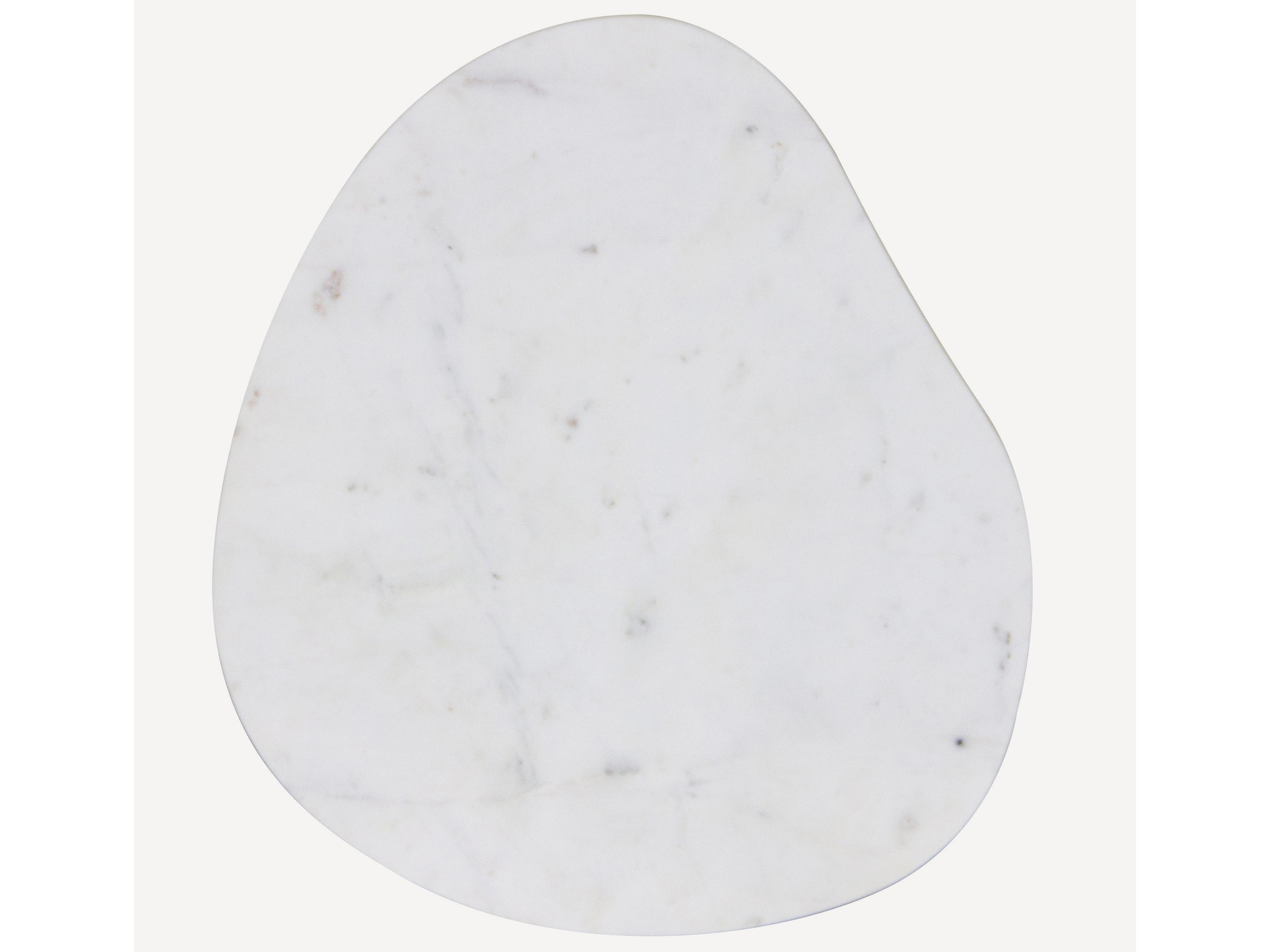 Union Home Kidney Marble Brass End Table