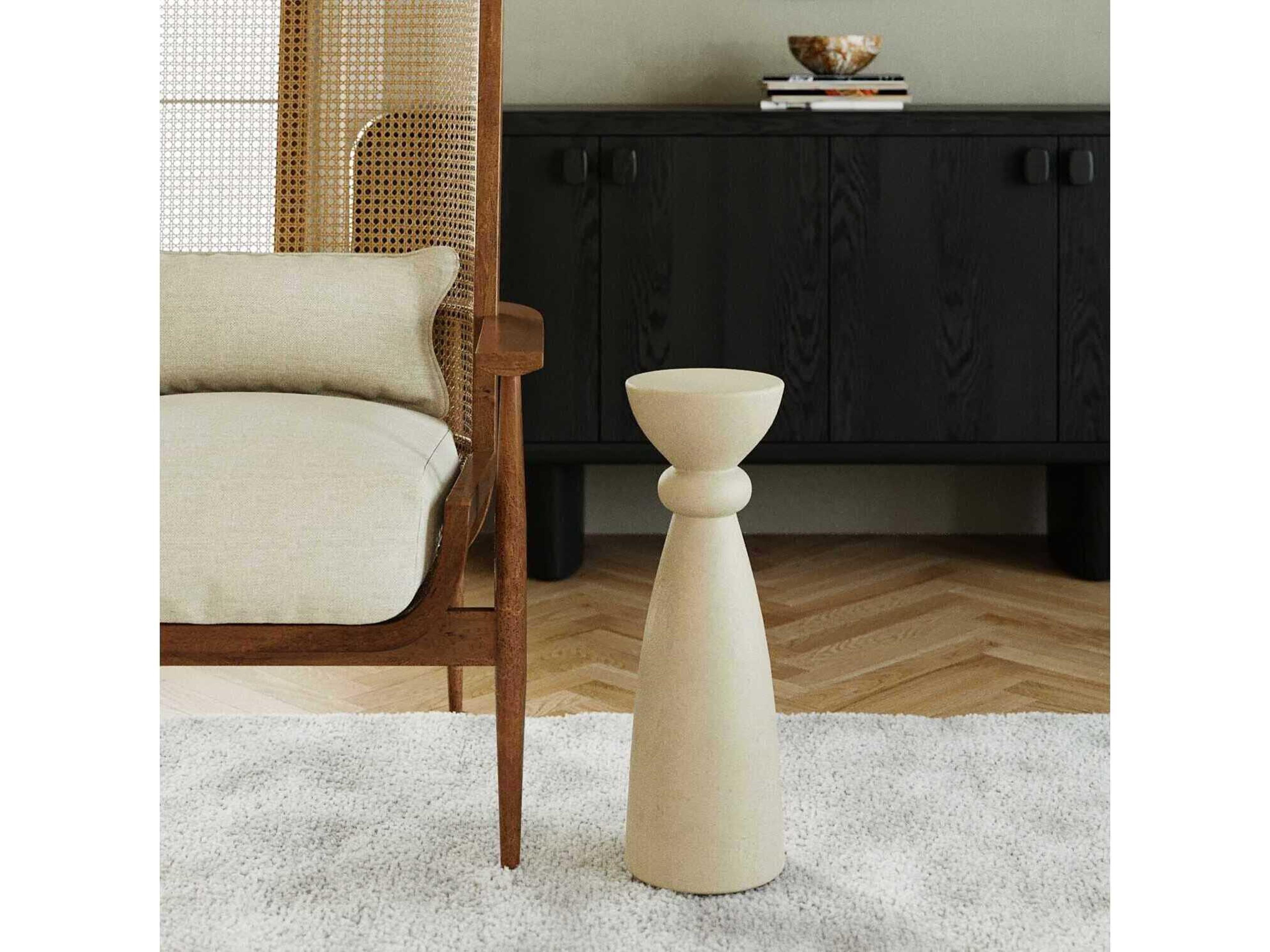 Union Home Torino Round Concrete End Table