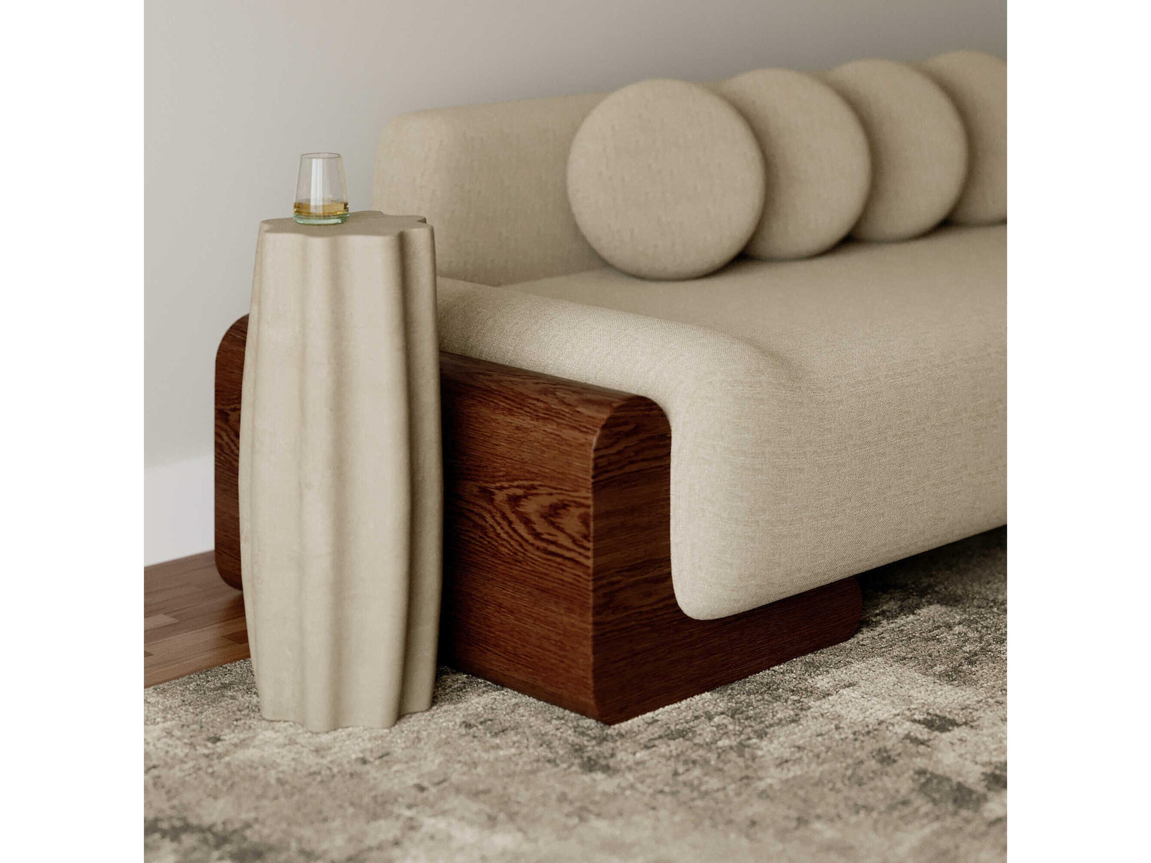 Union Home Clara Octagon Concrete End Table