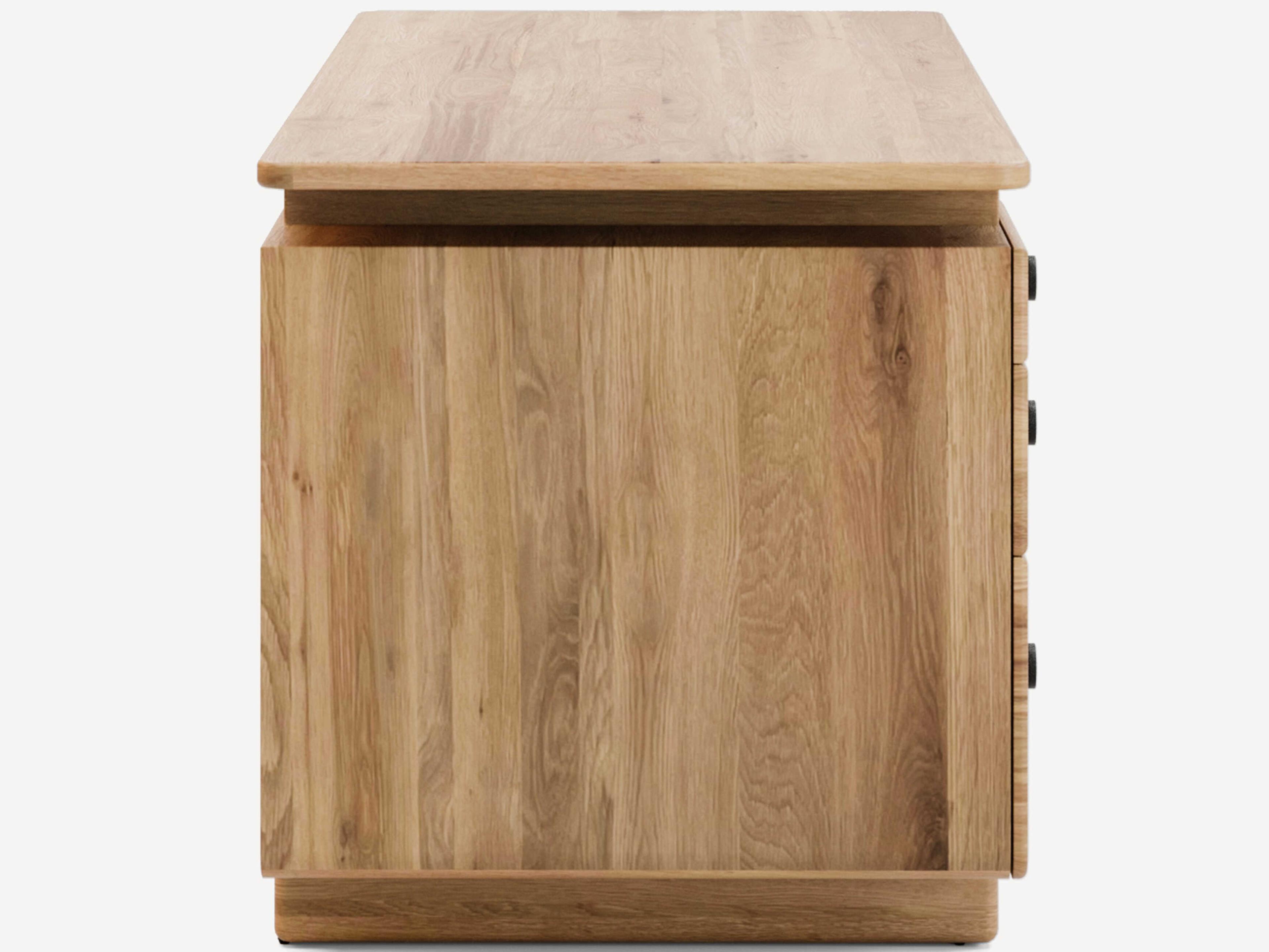 Union Home Valeria Natural Oak Wood Secretary Desk