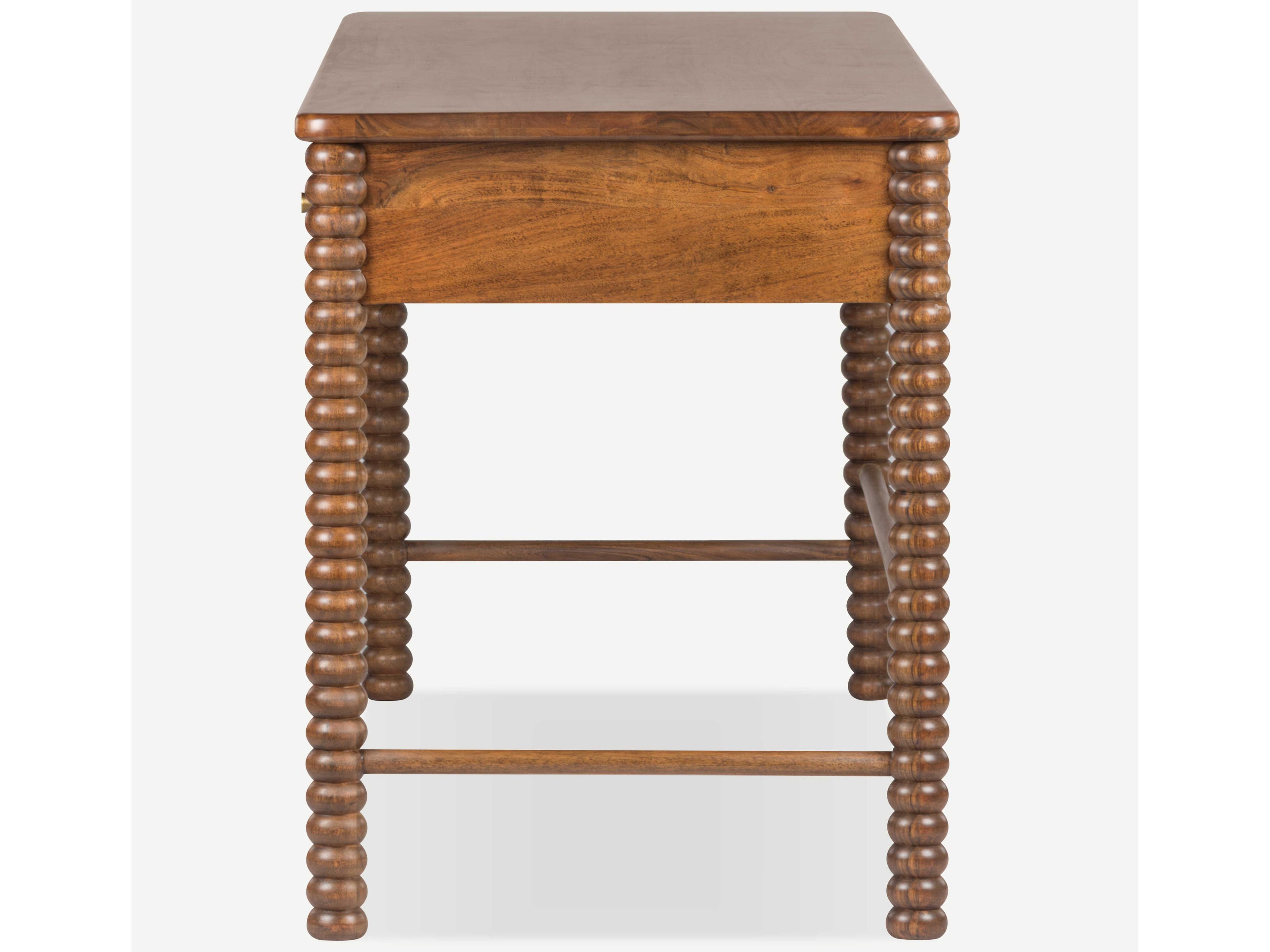 Union Home Twist Mellow Bourbon Brown Acacia Wood Writing Desk