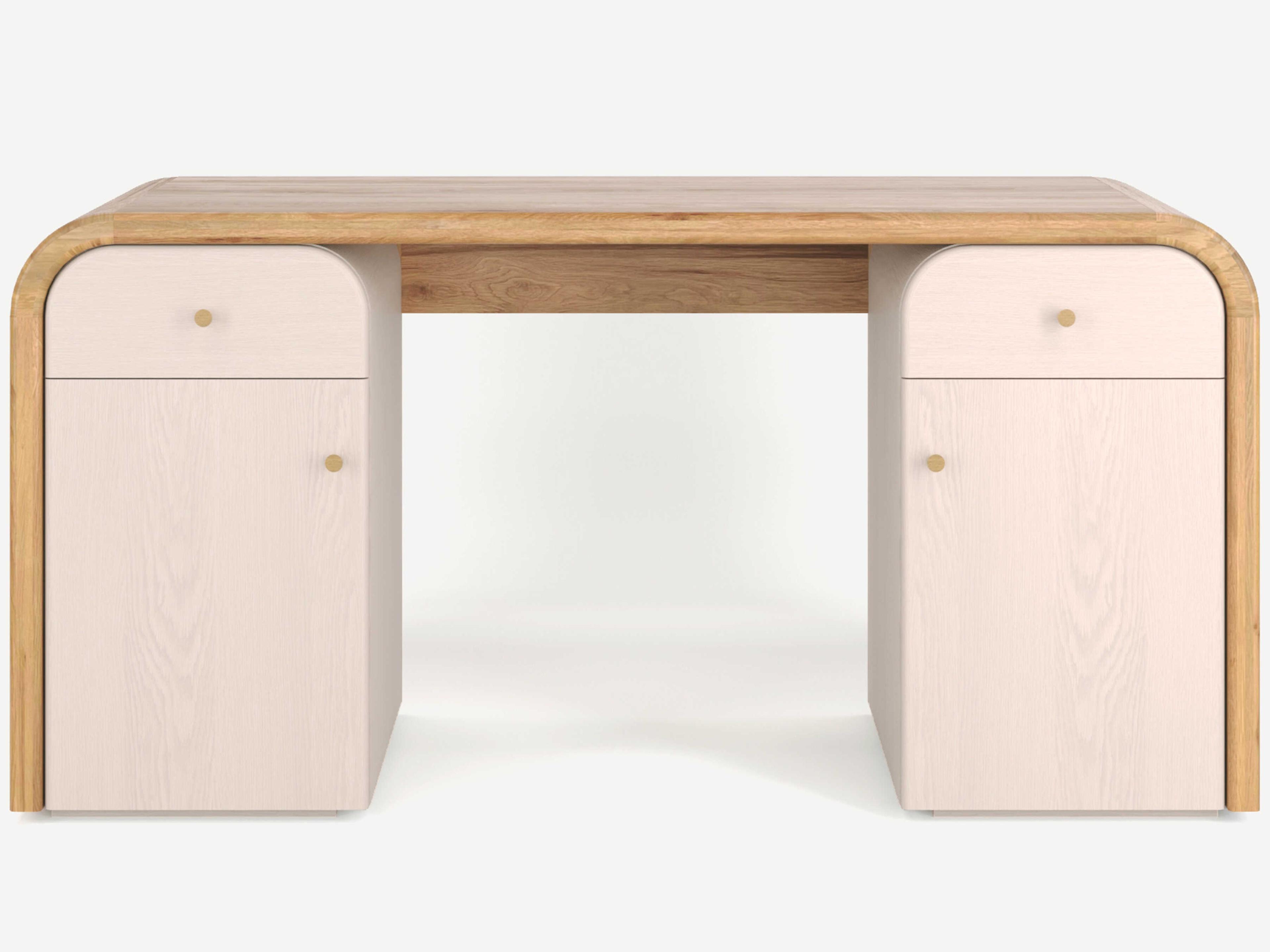 Union Home Liam Natural Oak Wood Writing Desk