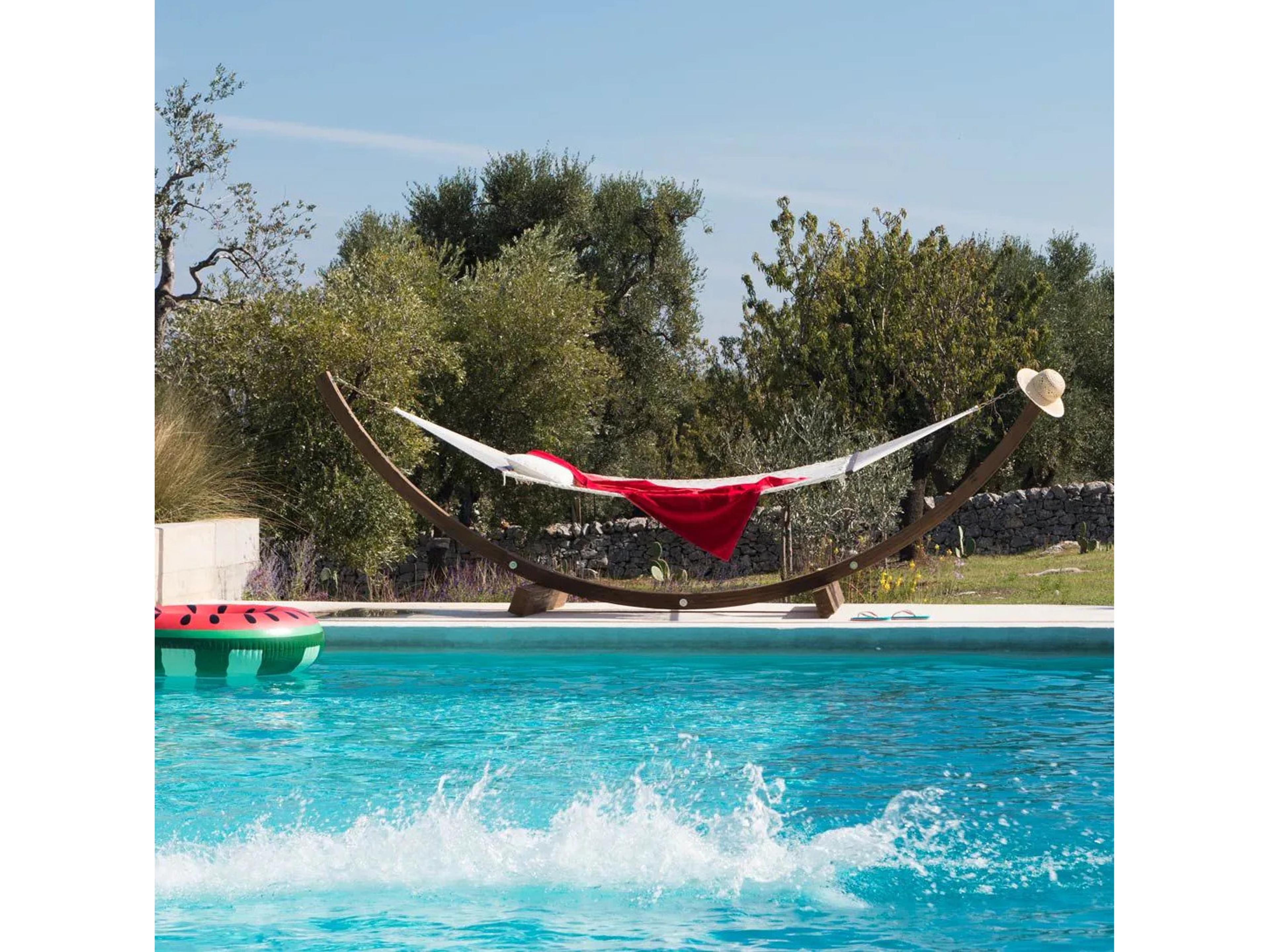 UnoPiu Amanda Hammock Complete with Net 100 % Cotton Off White