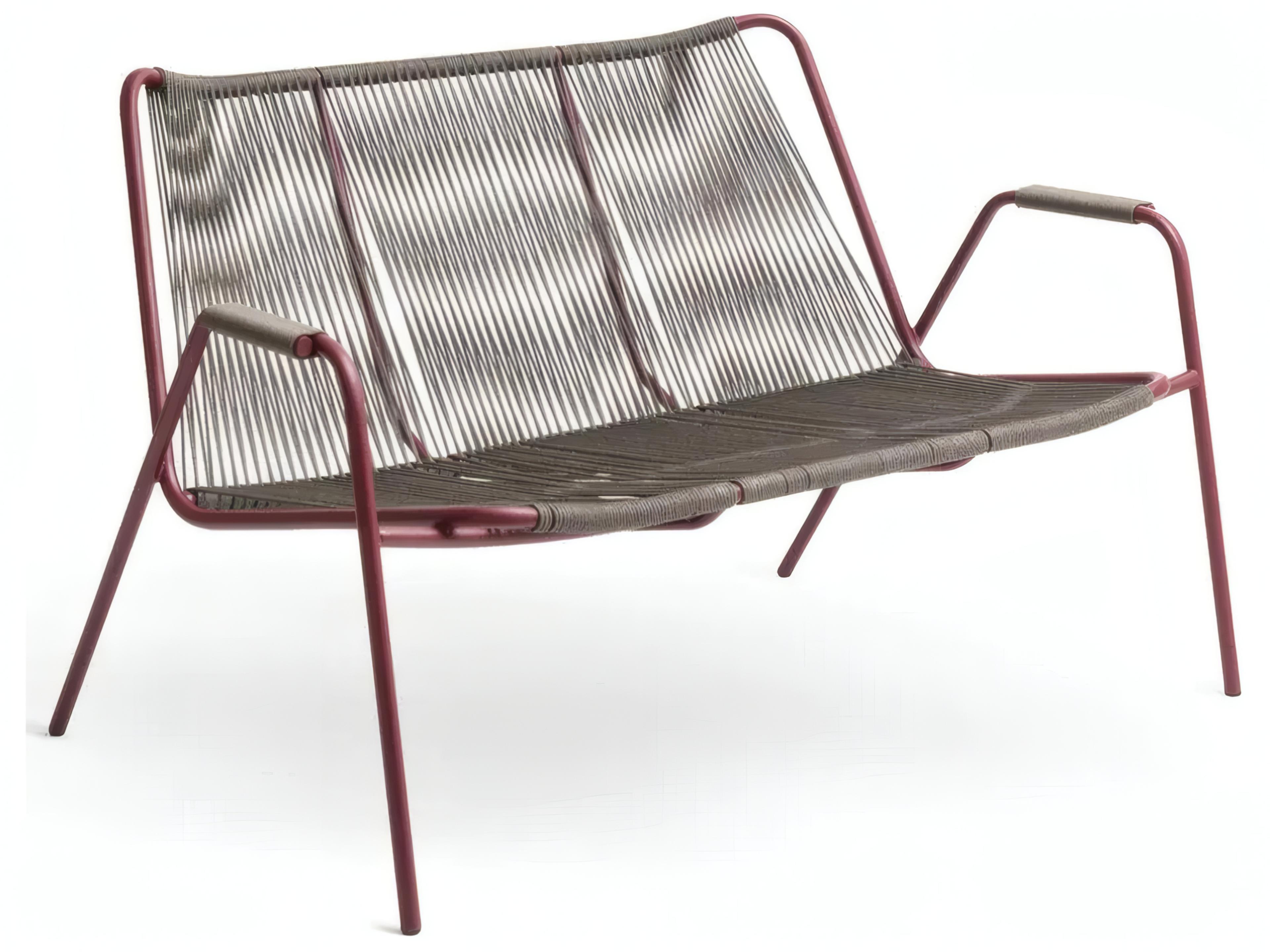 Coco Steel Rope Bench in Graphite