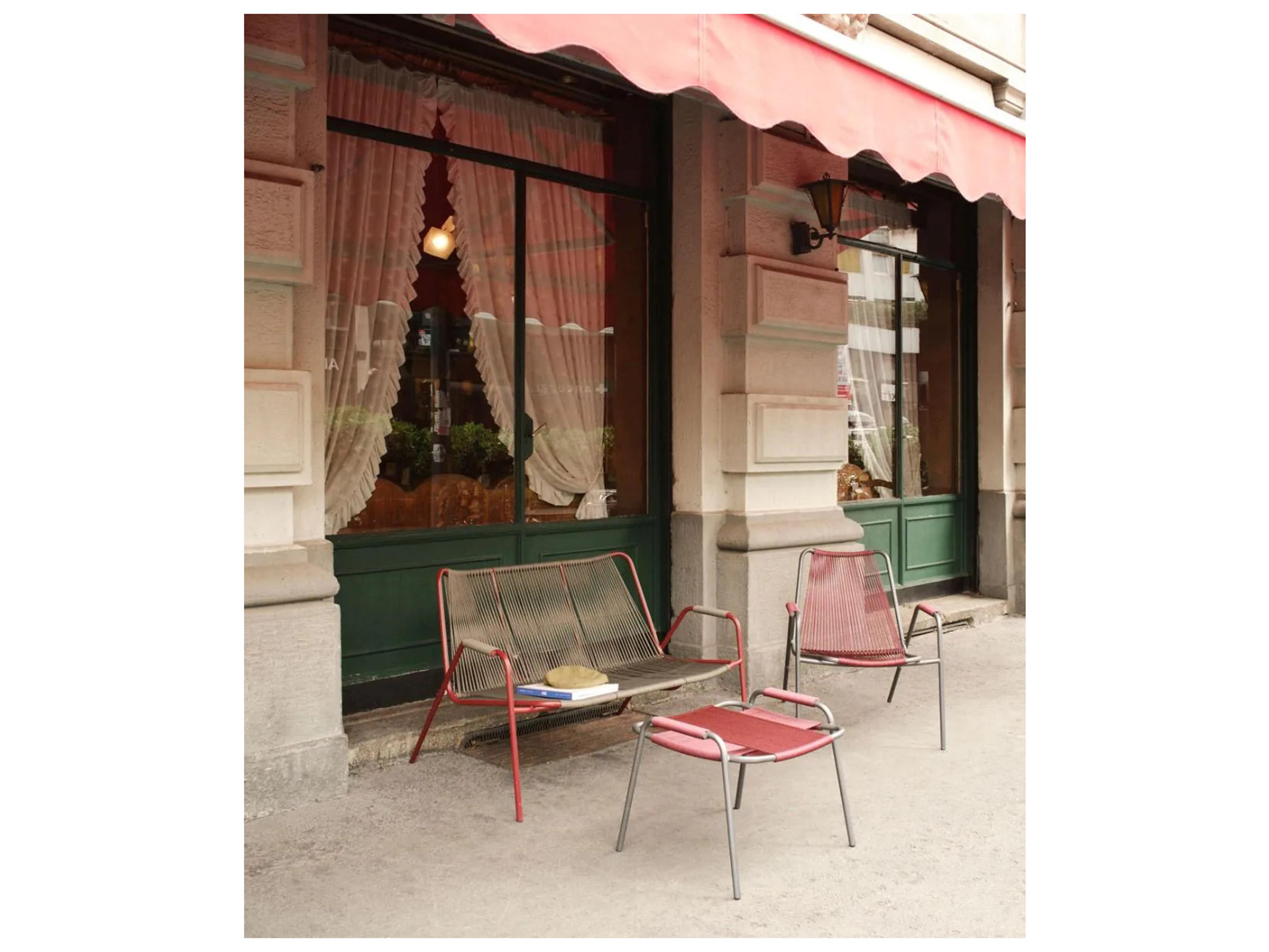 UnoPiu Coco Steel Rope Bench in Graphite