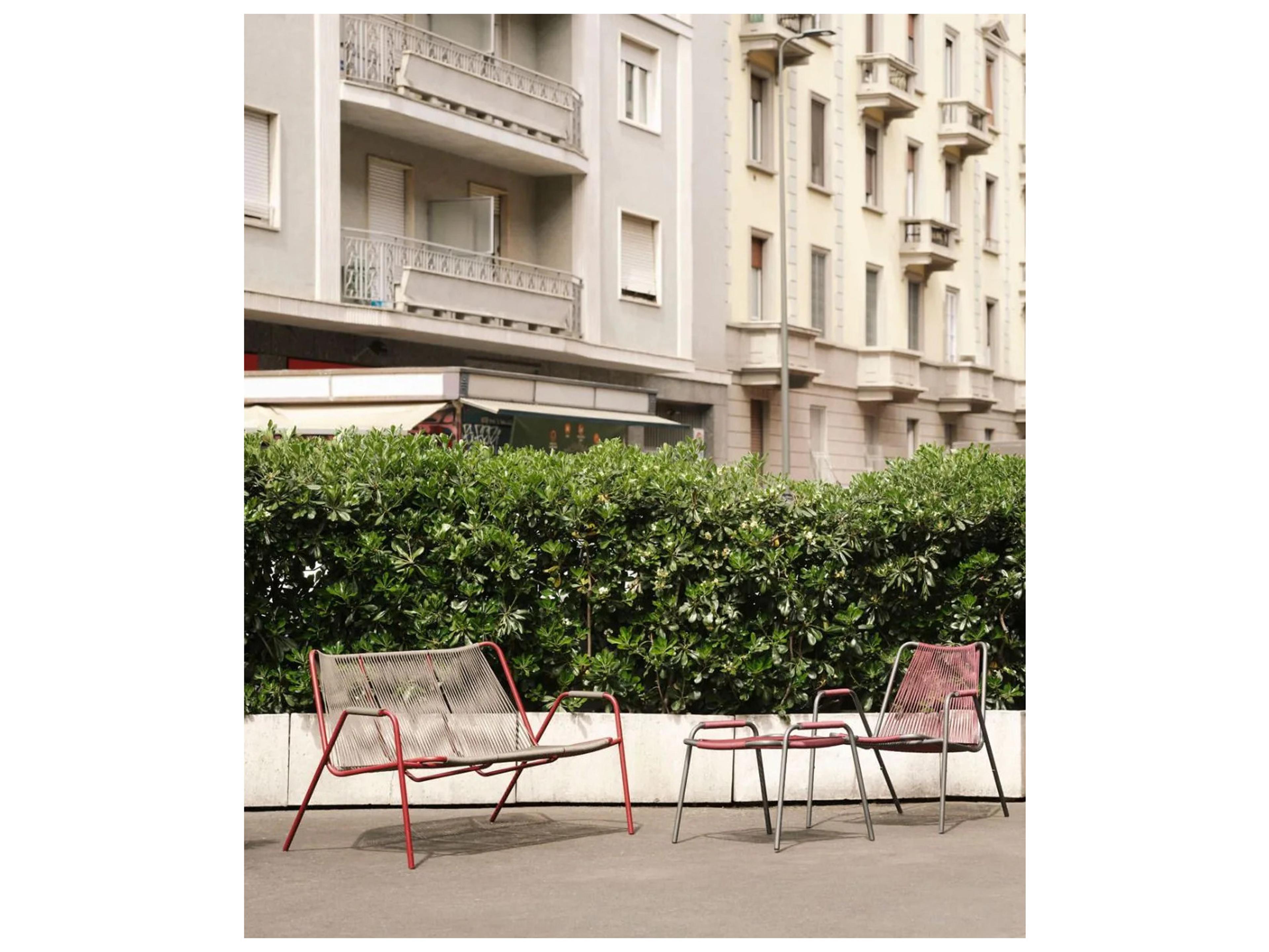 UnoPiu Coco Steel Rope Bench in Graphite