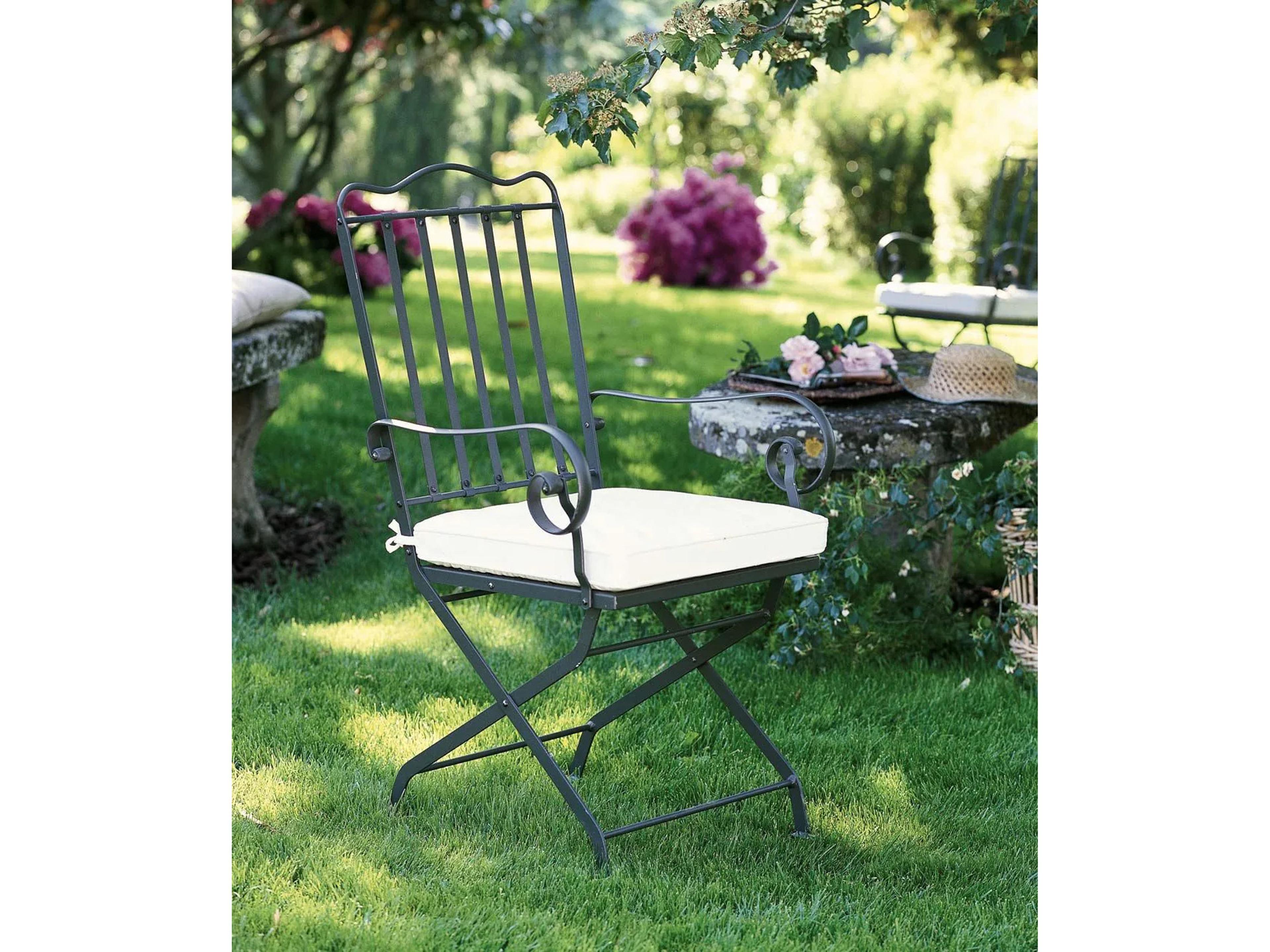 UnoPiu Toscana Wrought Iron Folding Small Armchair