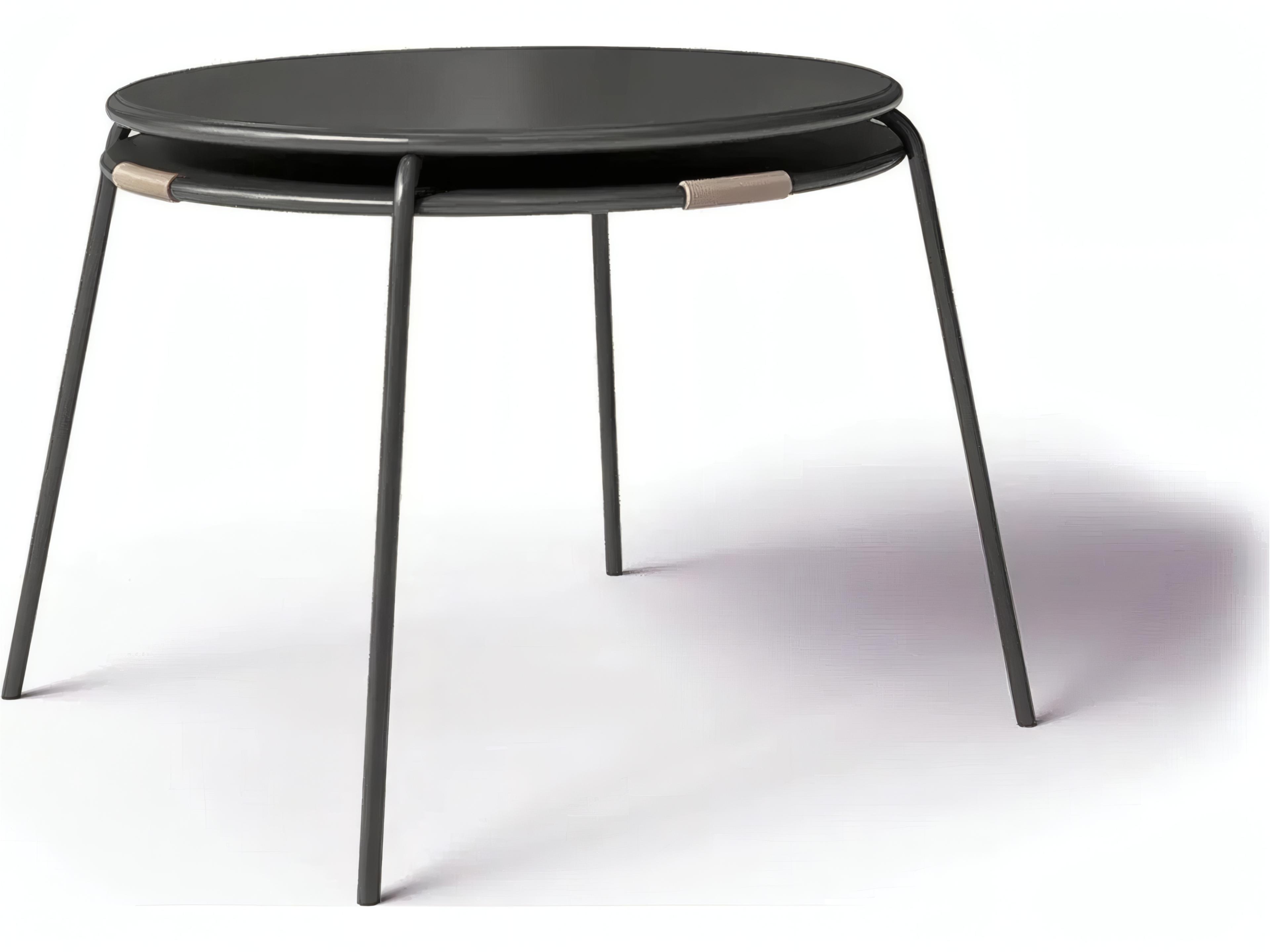 Coco Steel Round Table in Graphite