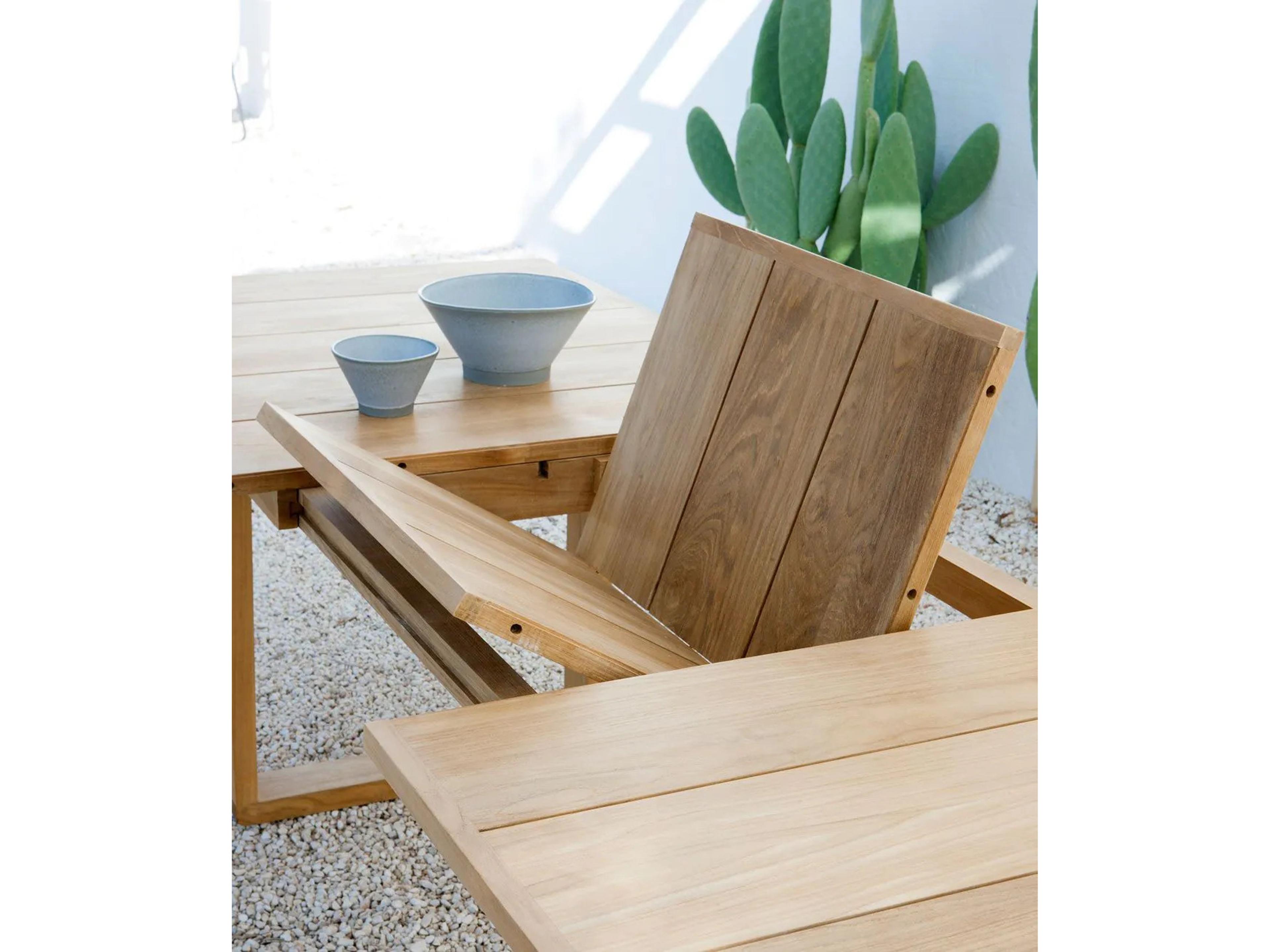 UnoPiu Cosette Teak Extendable Rectangular Dining Table