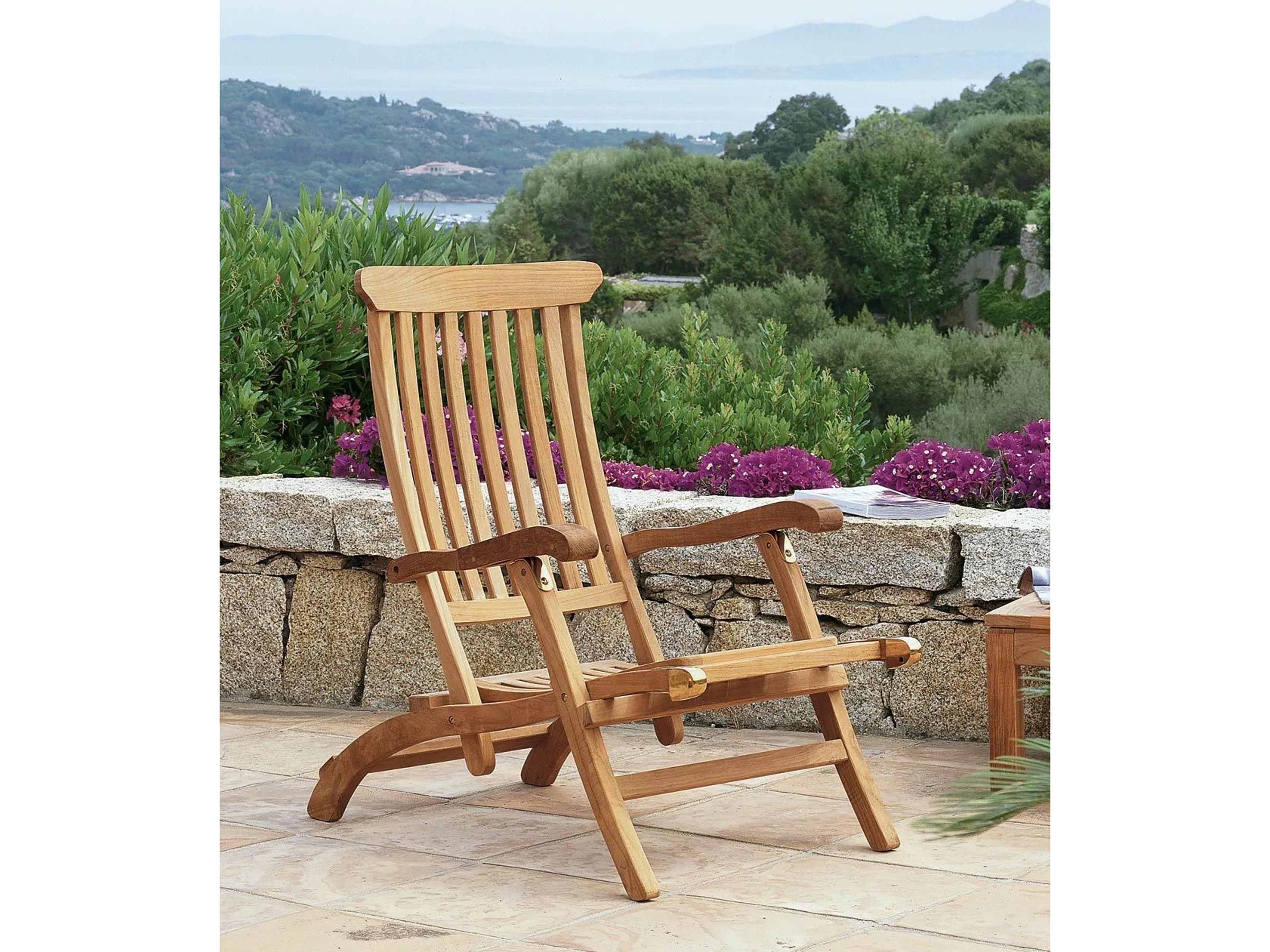 UnoPiu Titanic Teak Folding Chaise Lounge