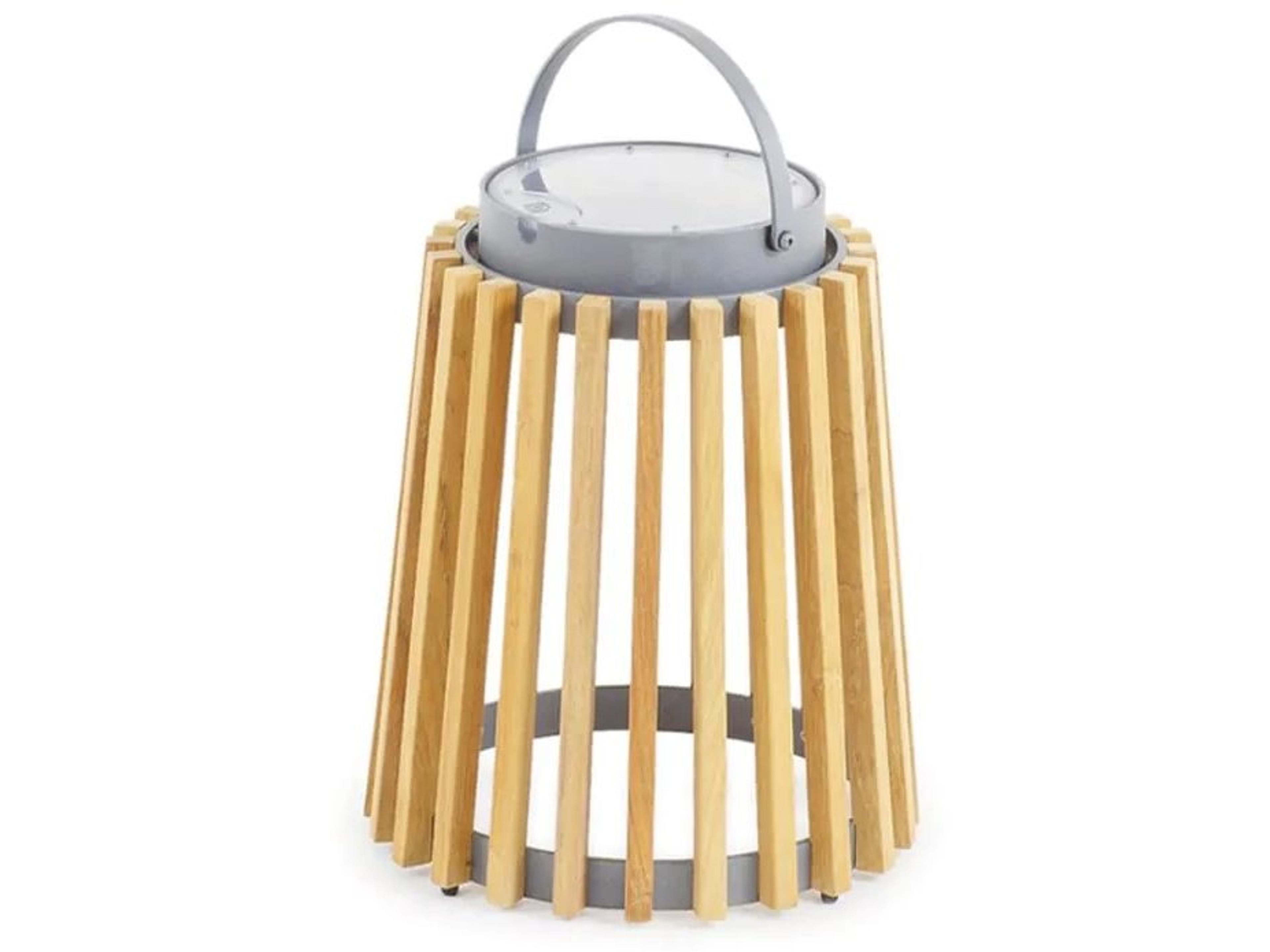 Solare Lamp in Teak and Stainless Steel