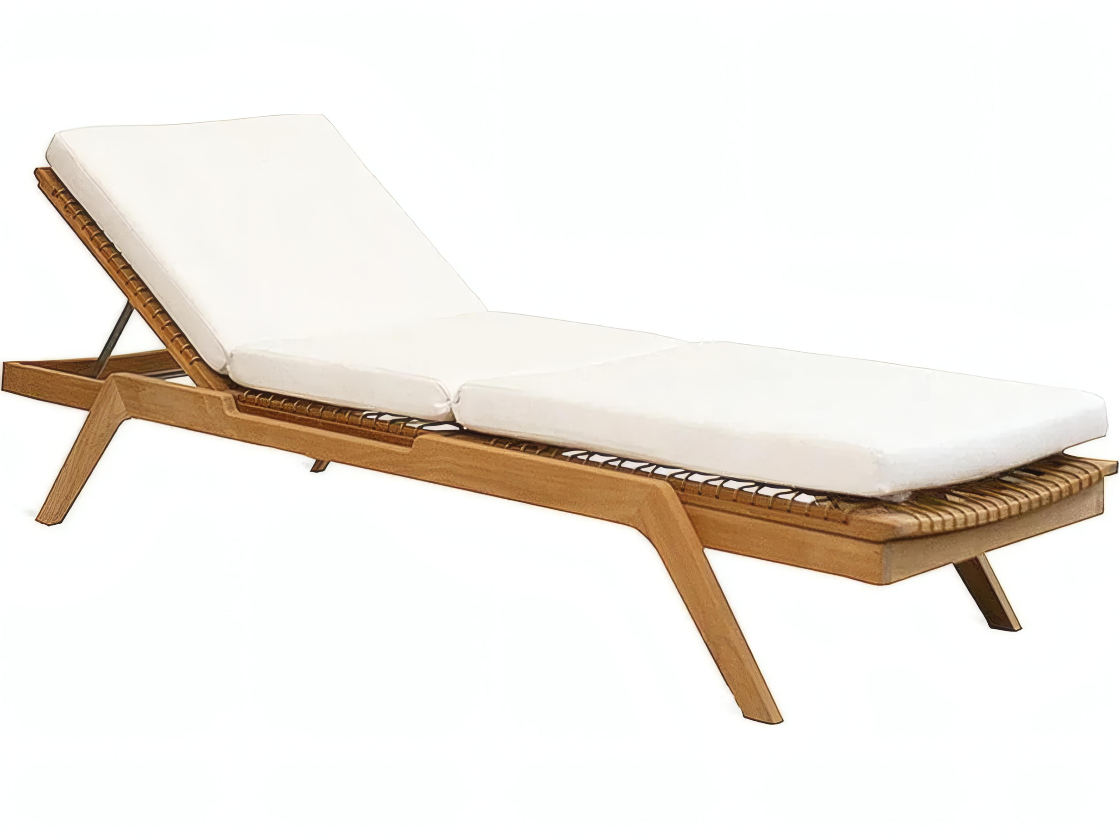 Synthesis Teak Stackable Sunlounger